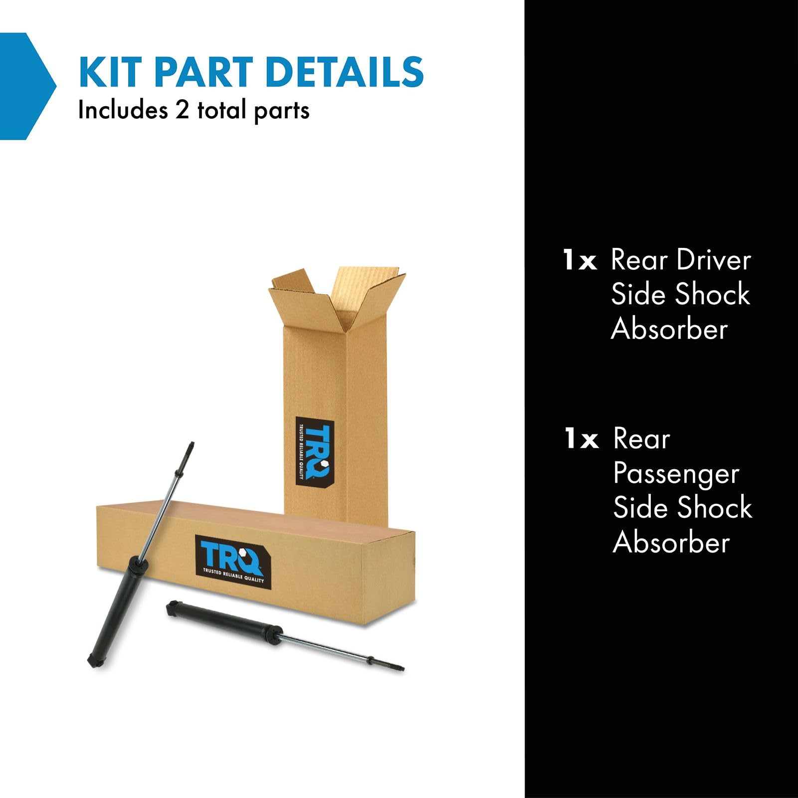 Trq Rear Shock Absorber Set Compatible With 2004-2006 Scion Xa Xb