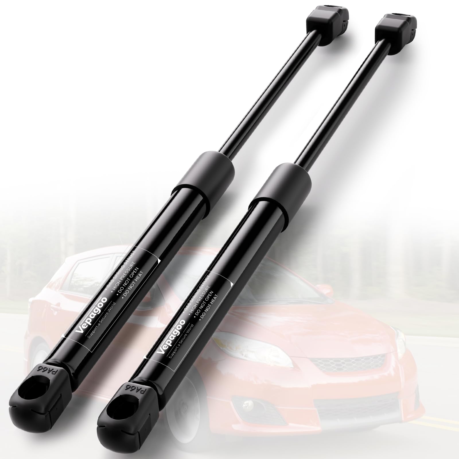 Vepagoo 6166 Front Hood Struts Compatible For Chevrolet Malibu 2008-2012, Saturn Aura 2007-2009 Gas Shock Lift Supports,4-Door H