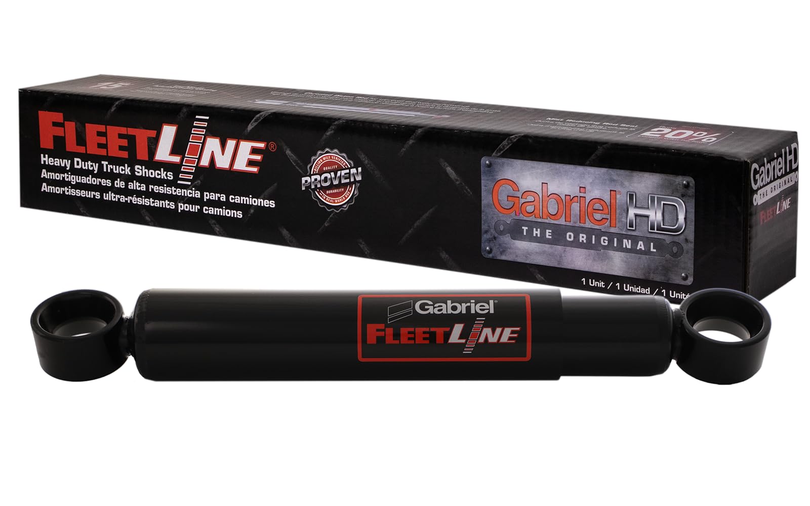 Gabriel 85001 Fleetline Heavy Duty Front/Rear Shock Absorbers For Ford A9513, A9522, At9513, At9522; Kenworth C500, C540, C550,