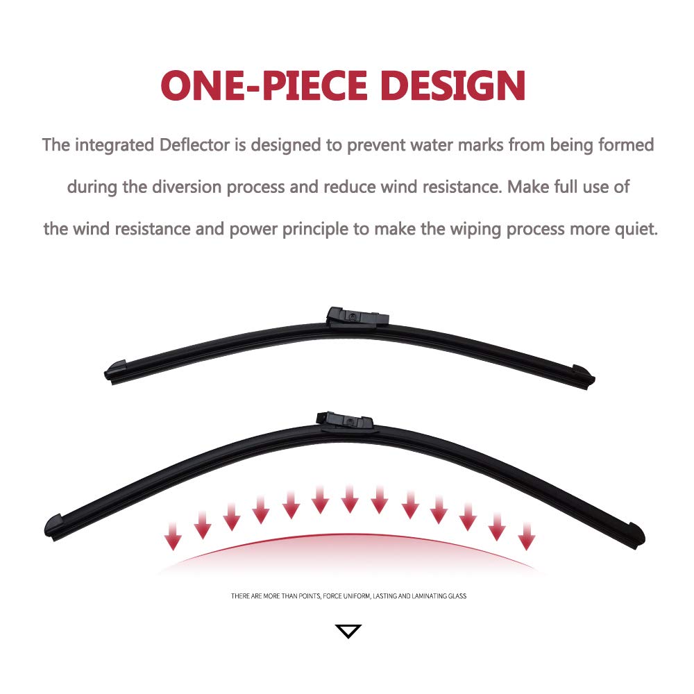 Xtechnor Tesla Model 3 Model Y Windshield Wiper Blades Original Equipment Replacement Wiper Strips For Tesla Model 3 Model Y 2017 2018 2019 2020 2021 2022 2023 (Set Of 2)