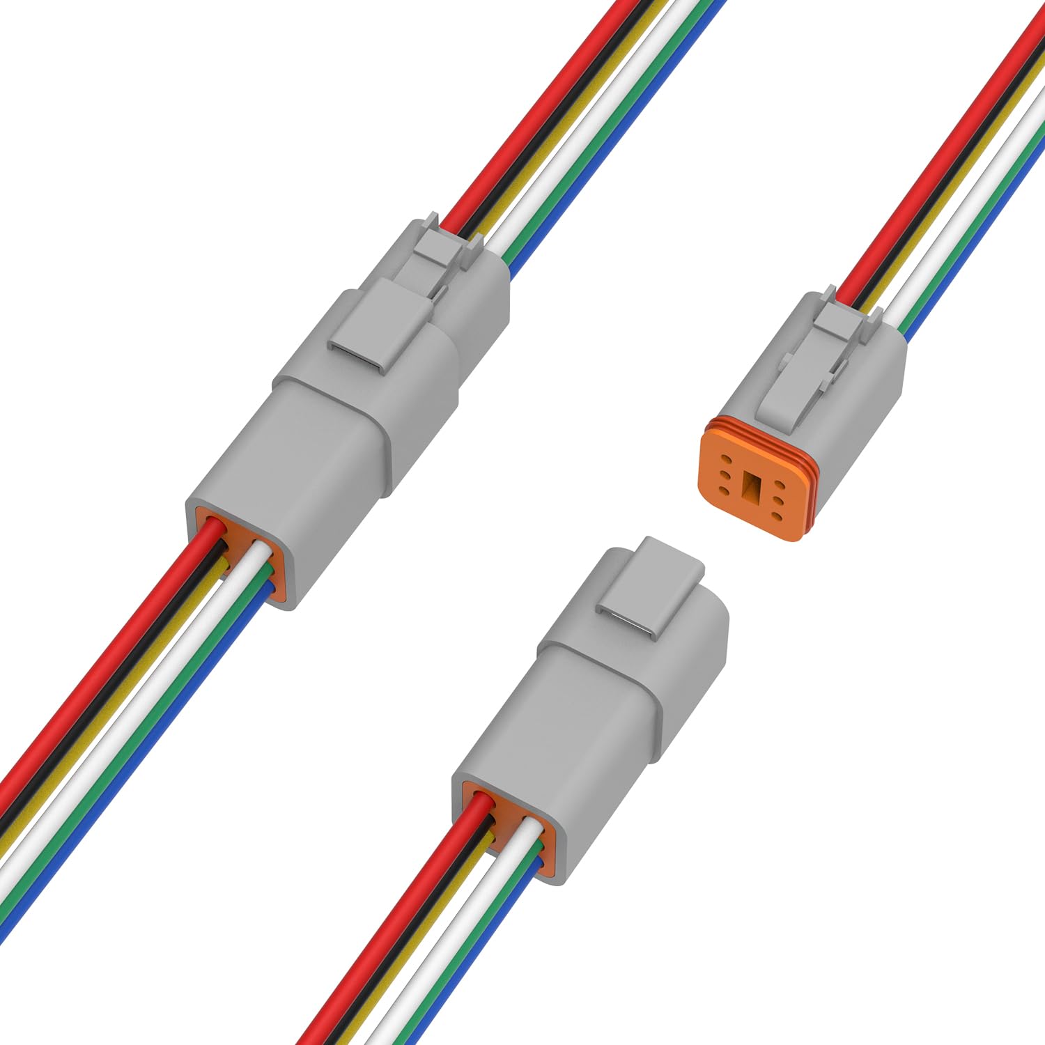 Newdeli Deutsch 6 Pin Connector Kit Waterproof Electrical Connector 16 Awg Male And Female Automotive Wire Connectors For Car Tr