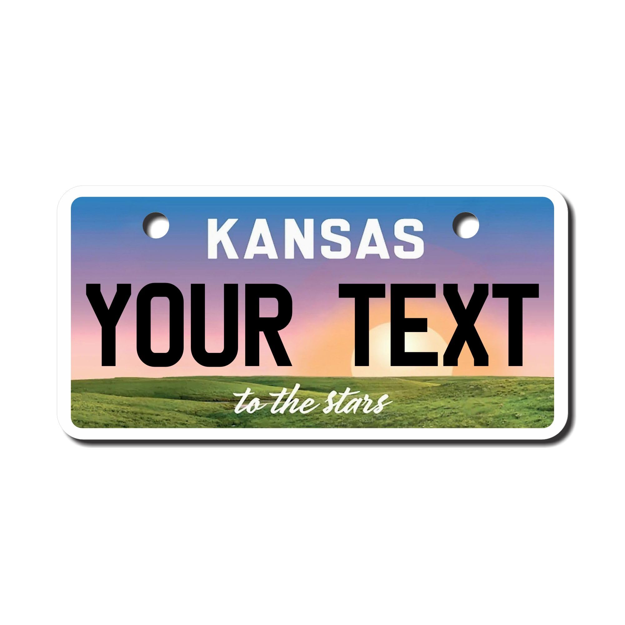 Teamlogo - Personalized Kansas License Plate - Custom Aluminum Name, Text, Or Number Plate - Customized License Bike Accessories