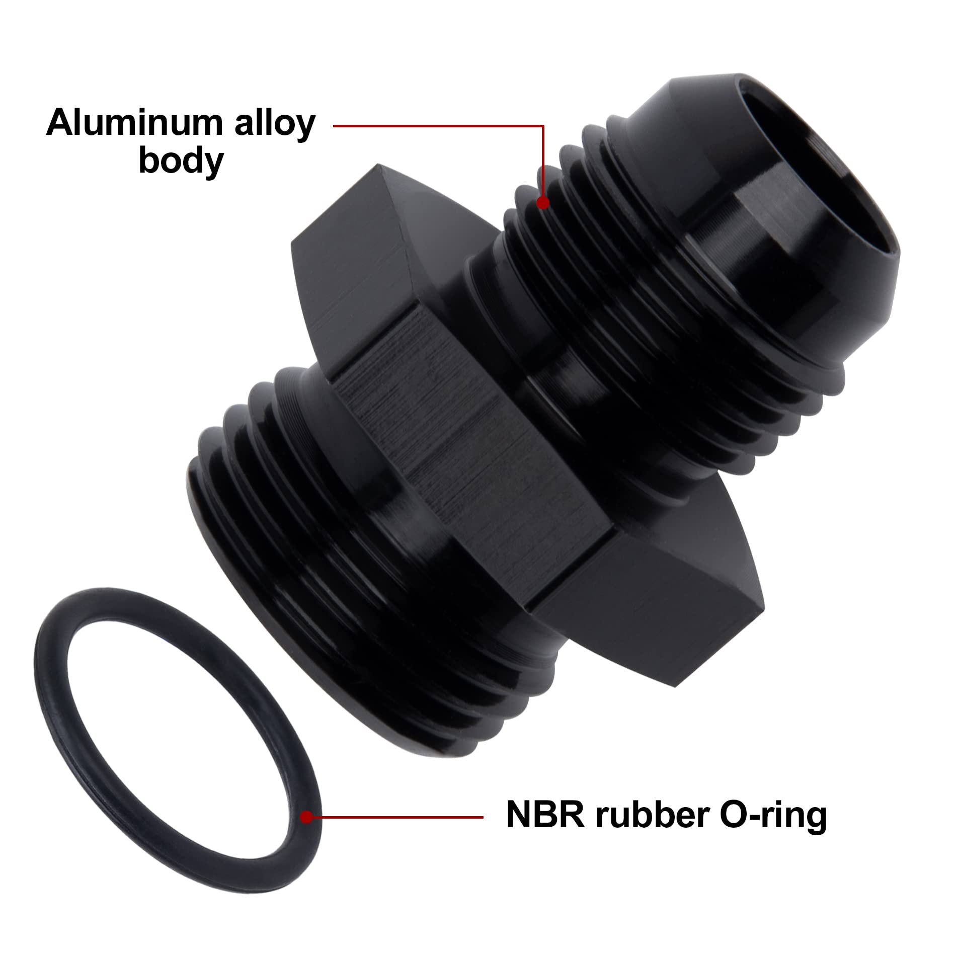 Evil Energy 8An Flare To An10 Orb Male O-Ring Fitting Adapter