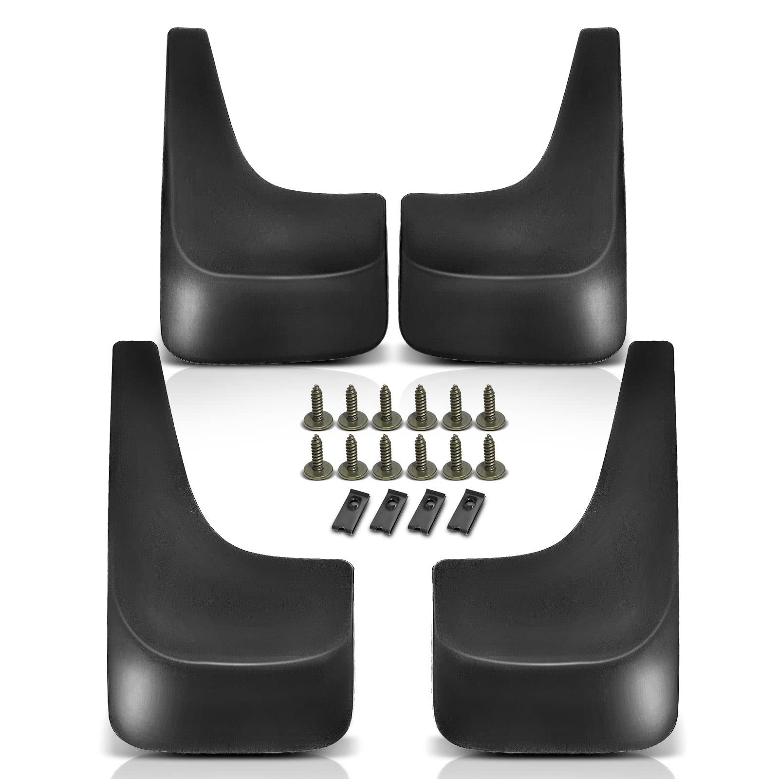 A-Premium Set Of 4Pcs Mud Flaps Splash Guards Mudguards Mudflaps With Hardware Kits Accessory Compatible With Chevy Silverado 15