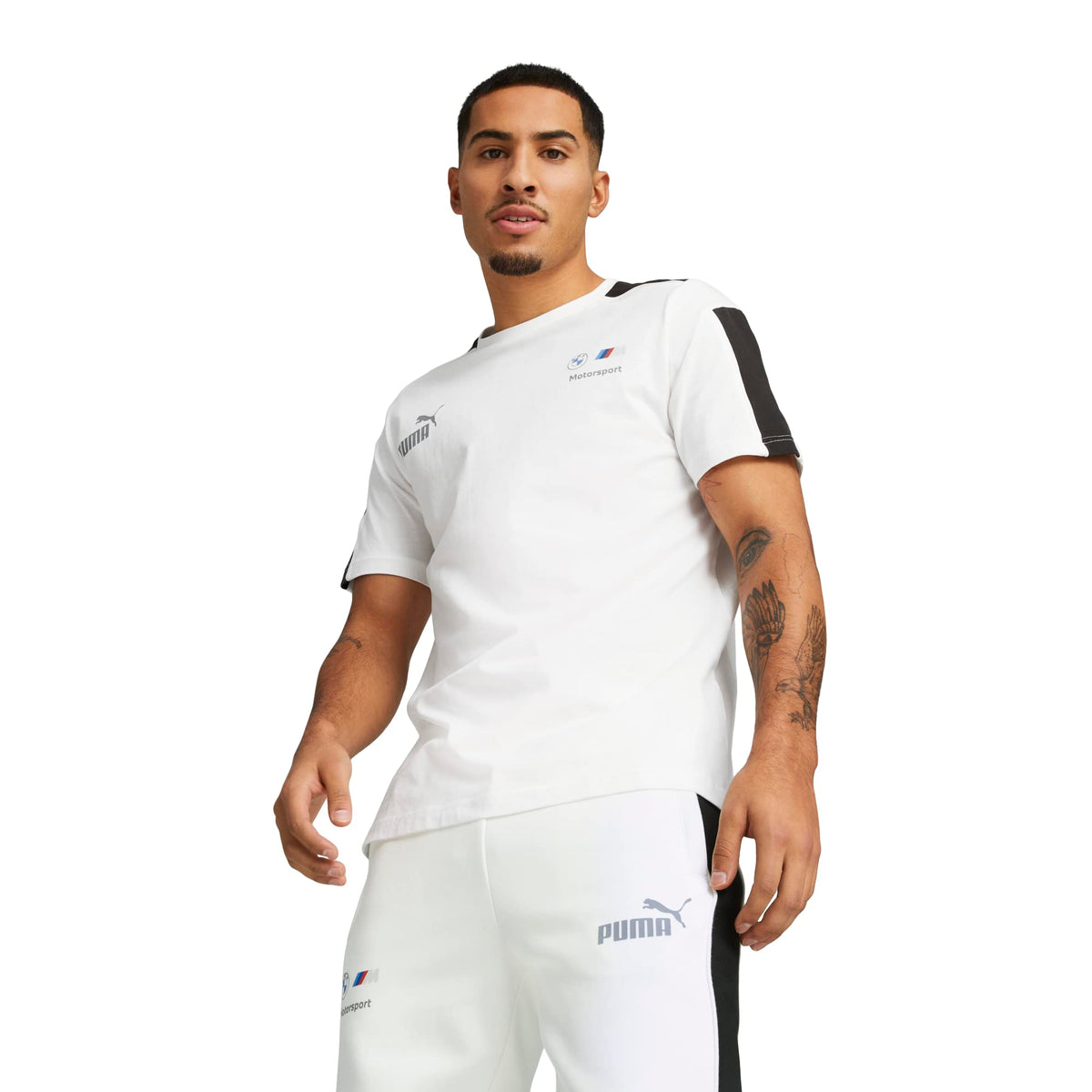 Puma Men'S Bmw M Motorsport T7 Tee, White 23, X-Large