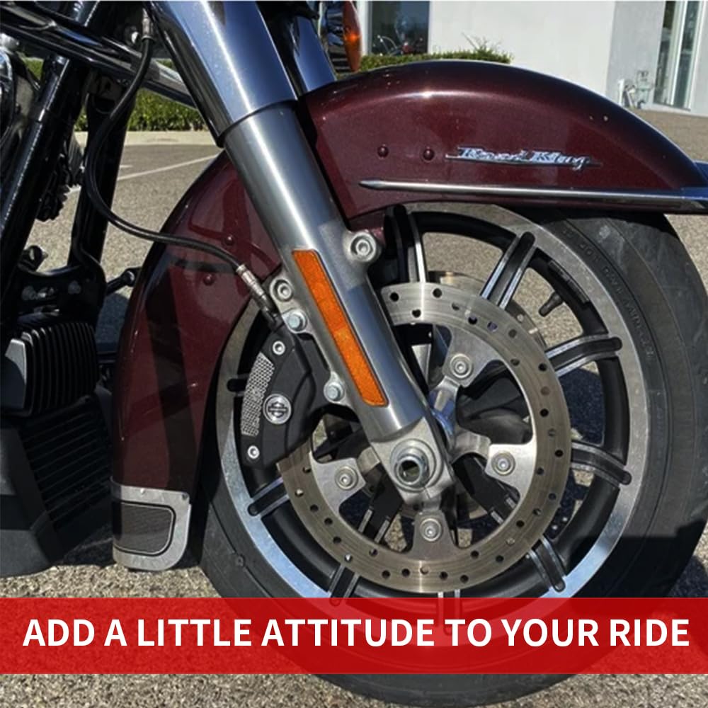 Chrome Front Lower Fender Trim Skirt For Harley Touring Road King Electra Glide Ultra Classic Tri Glide Ultra Road Glide Street