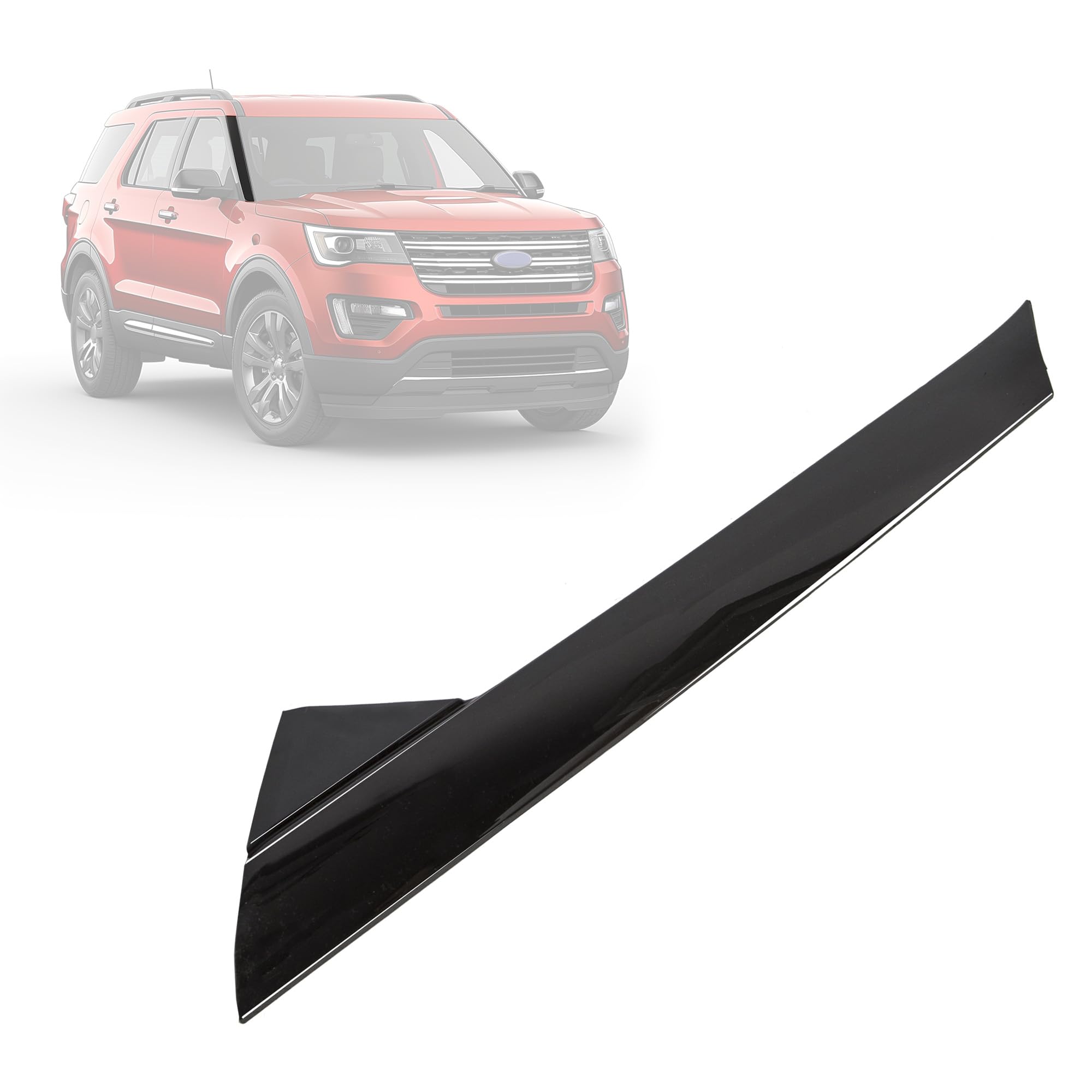 Right A-Pillar Molding Windshield Outer Trim Compatible With 2011-2019 Ford Explorer 4 Door Utility Replace For Bb5Z-7803145-Aa,