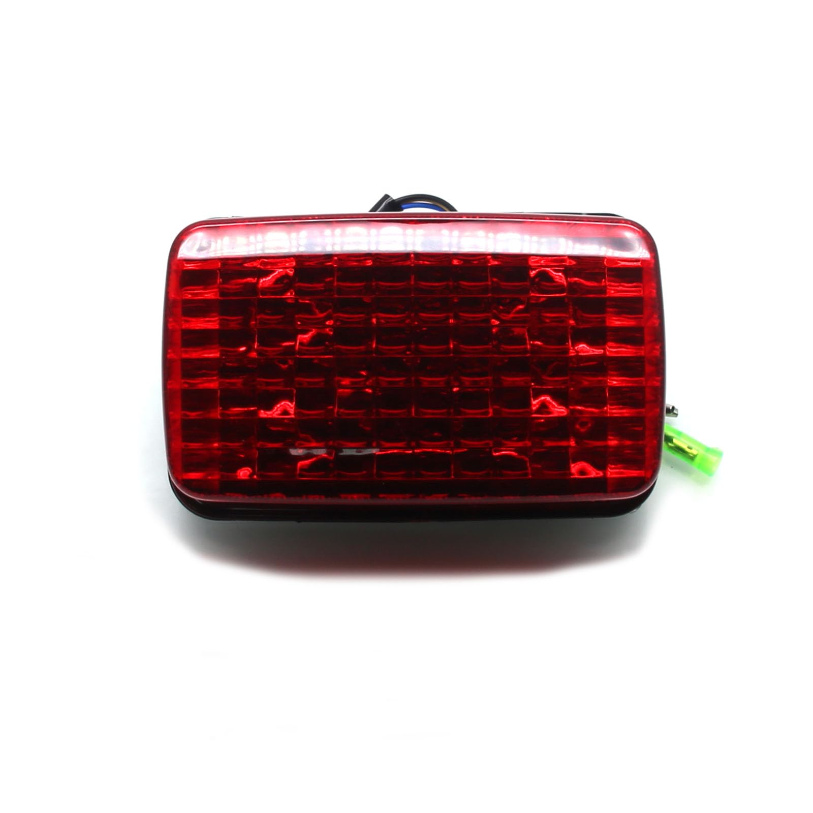 Mzs Atv Tail Light, Quad Taillight Led Brake Accessories Red Lens Compatible With Big Bear Bruin Grizzly Kodiak Rhino Viking Wol