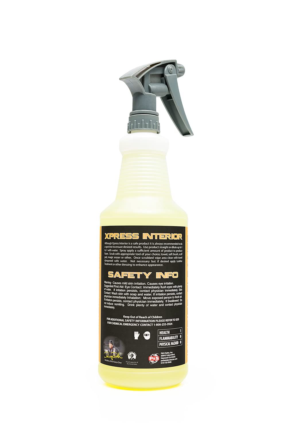 P & S Professional Detail Products - Xpress Interior Cleaner - All-In-One Solution For Safely Removing Traffic Marks, Dirt, Grea