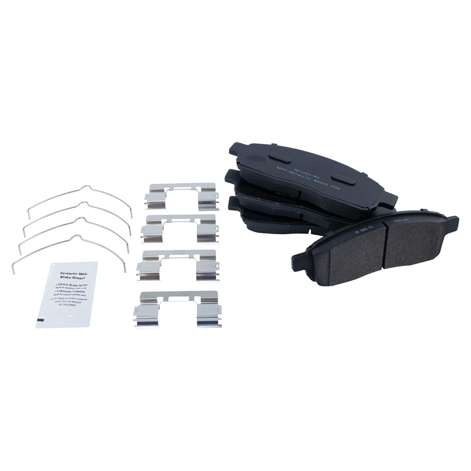 Trq Front Brake Pad & Rotor Kit Premium G-Coated Semi-Metallic Compatible With 2004-2008 Ford F-150 2006-2008 Lincoln Mark Lt