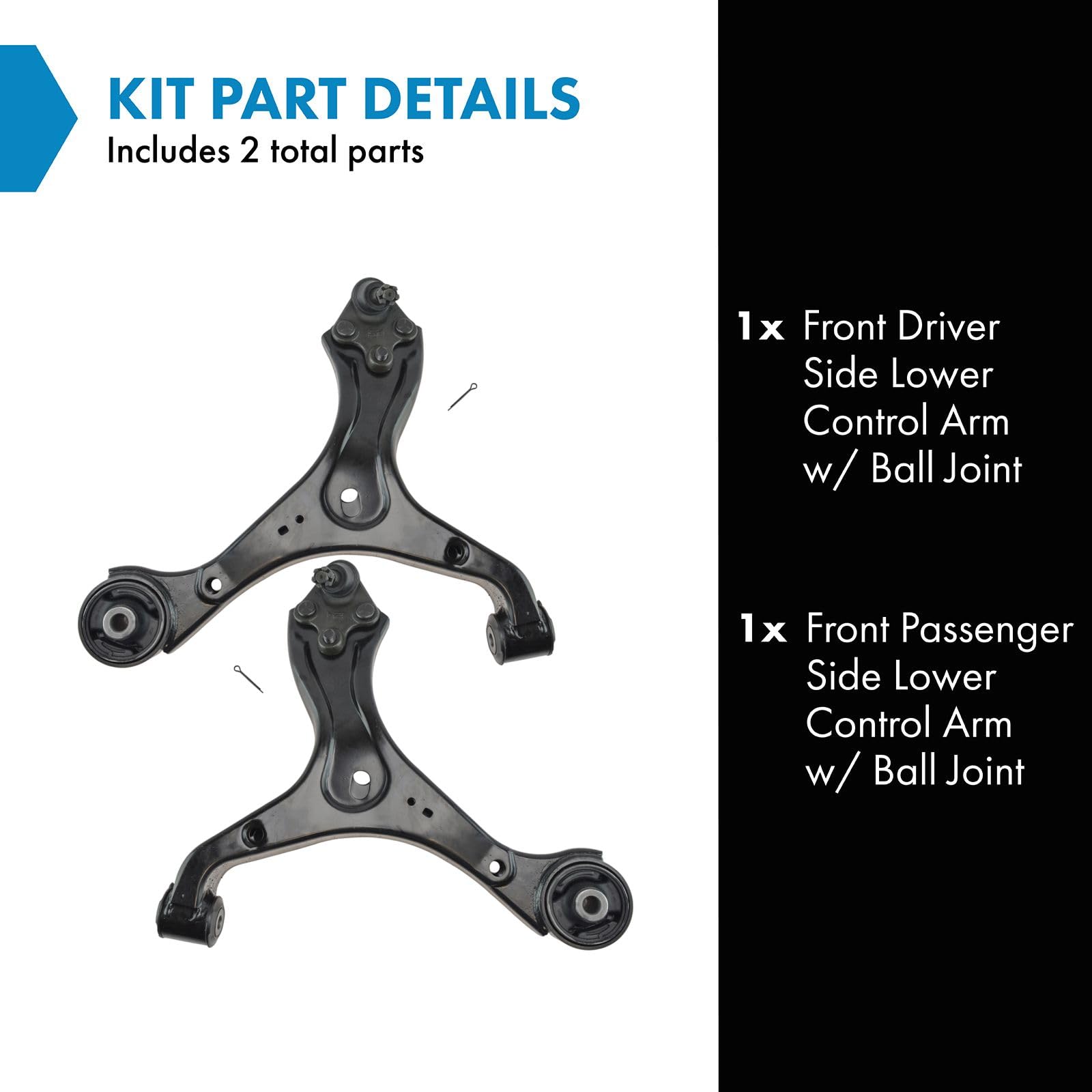 Trq Front Lower Control Arm With Ball Joint Set Compatible With 2013-2015 Acura Ilx Honda Civic