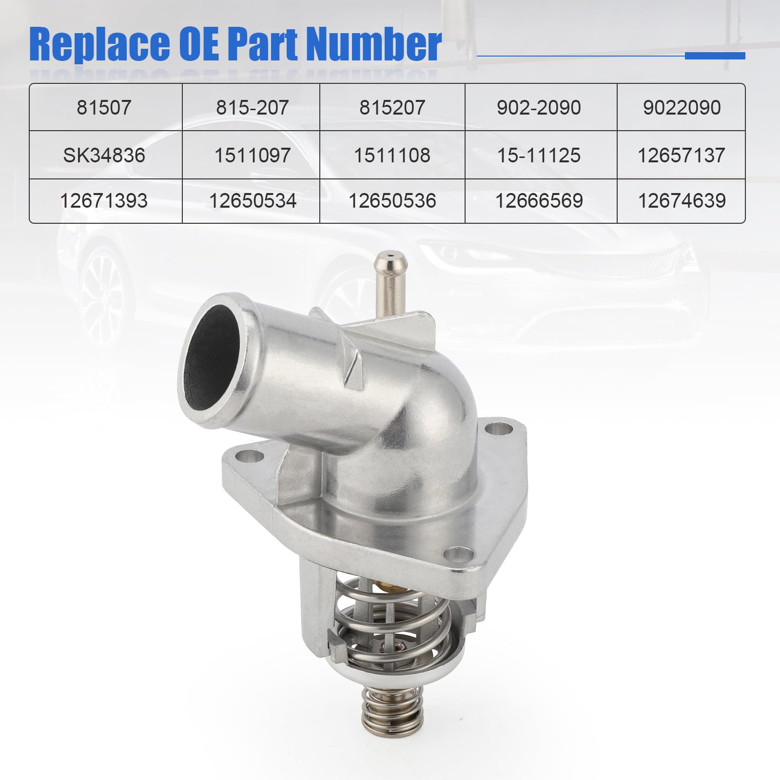 Upgrade Aluminium Thermostat Housing Assembly for Cadillac Escalade ESV 2015-2020 GMC Sierra 1500 Yukon 2014-2020 Chevrolet Silv