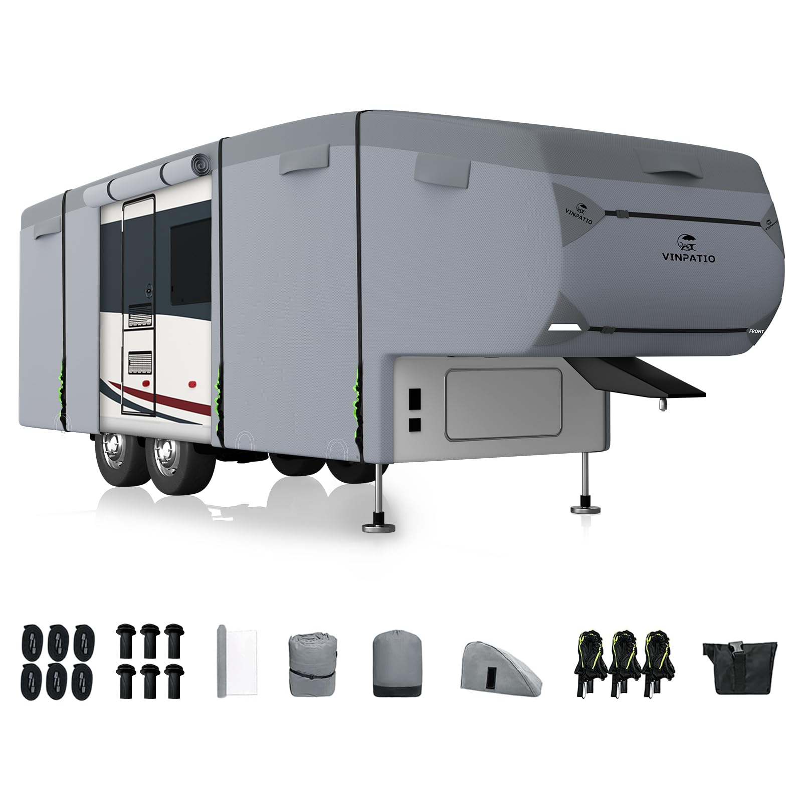 Vinpatio 5Th Wheel Cover: 7 Layers Heavy Duty Fifth Wheel Cover Fits 34'-37' Rv, Waterproof Windproof 5Th Wheel Rv Cover Ripstop