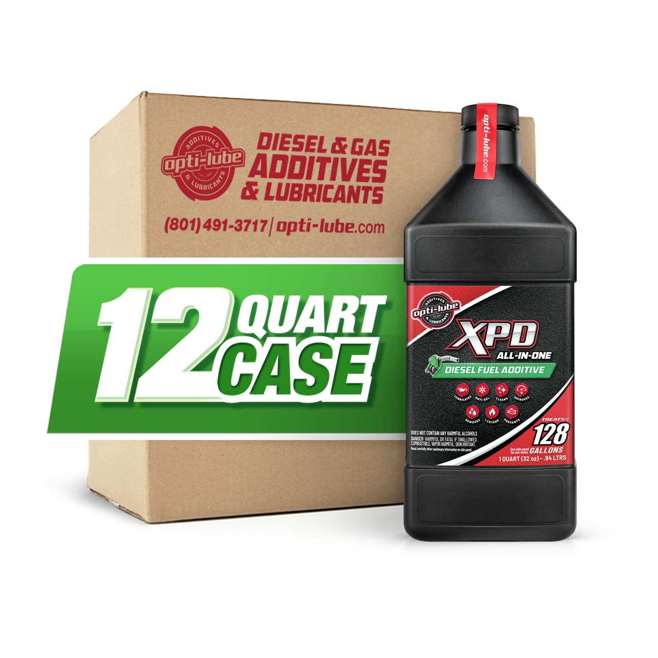 Opti-Lube XPD All-Season Diesel Fuel Additive - Quarts (12 Quarts (Treats 1536 Gallons))