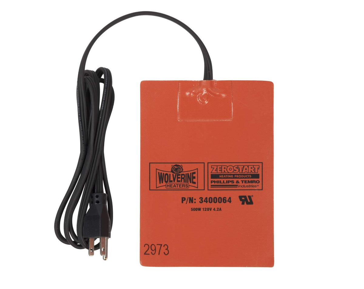 Zerostart 3400064 Silicone Pad Heater Engine Oil, Transmission Fluid, Reservoir And Hydraulic Fluid Heater, 5'' X 7'' | 120 Volt