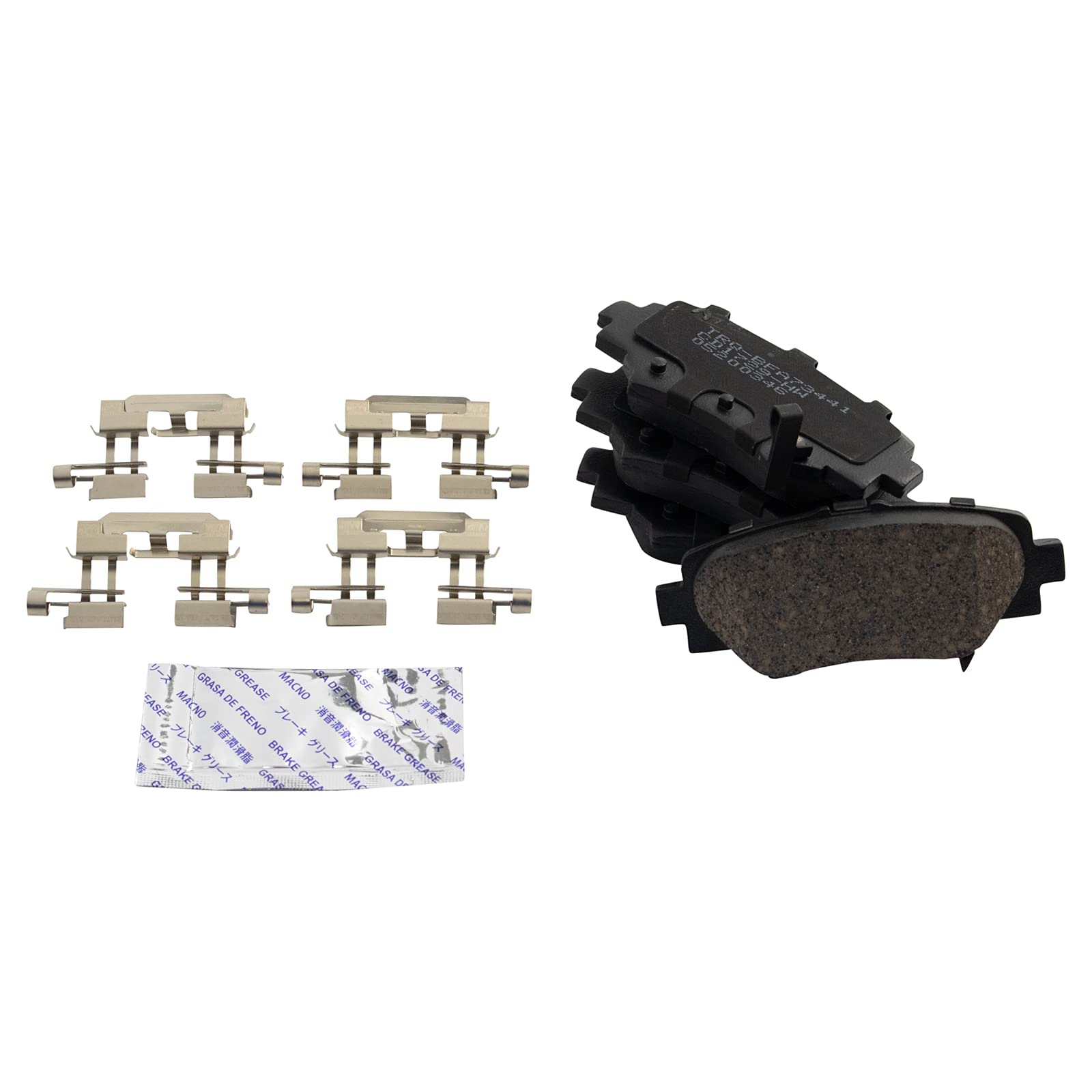 Trq Front And Rear Brake Pad & Rotor Kit Brake Pads Brake Rotor Ceramic Compatible With 2014-2016 Mazda 3