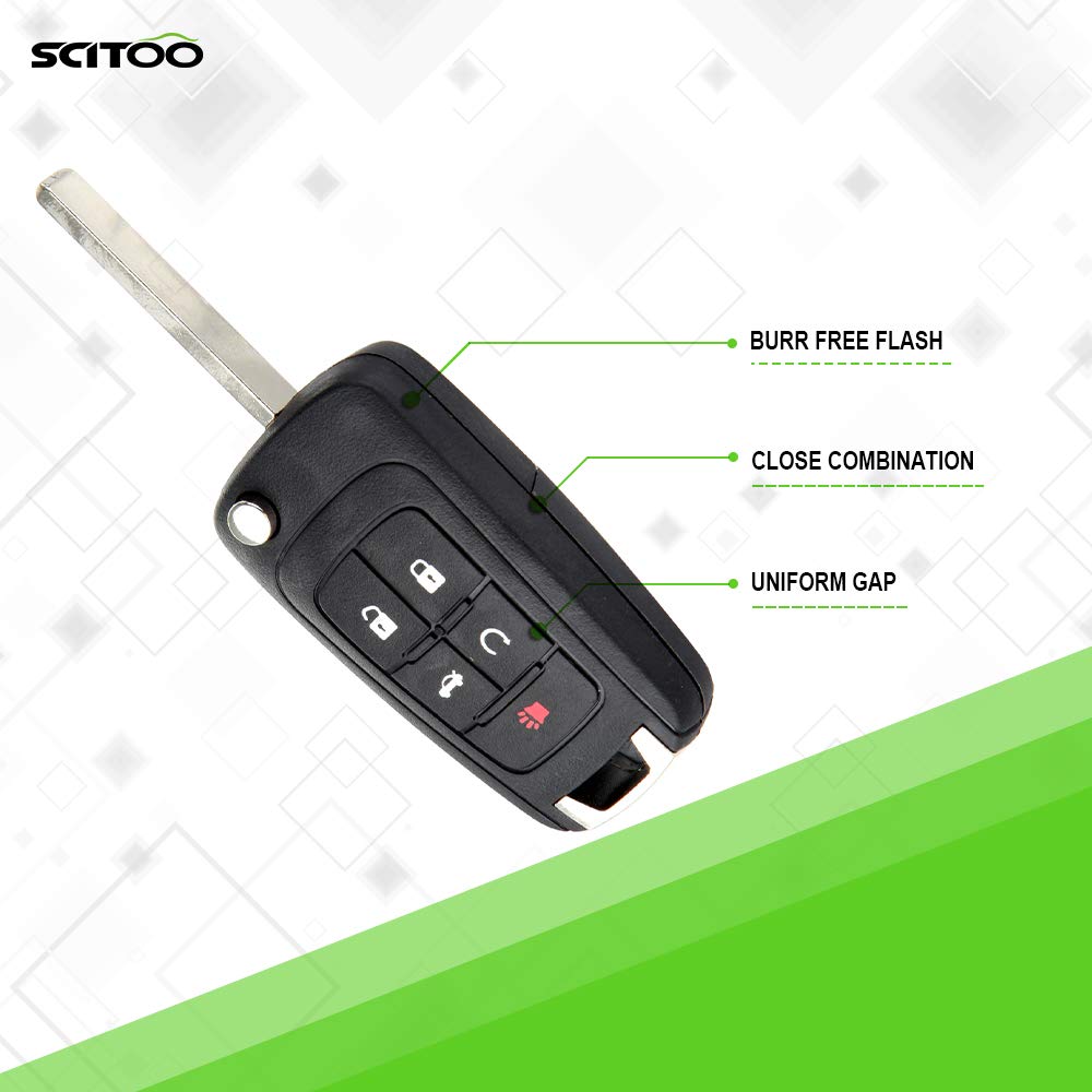 Scitoo Pack Of 2 Keyless Entry Remote Key Fob Fit For Chevy Camaro For Dodge Ram 1500 2500 3500 For Buick Lacrosse For Gmc Terra