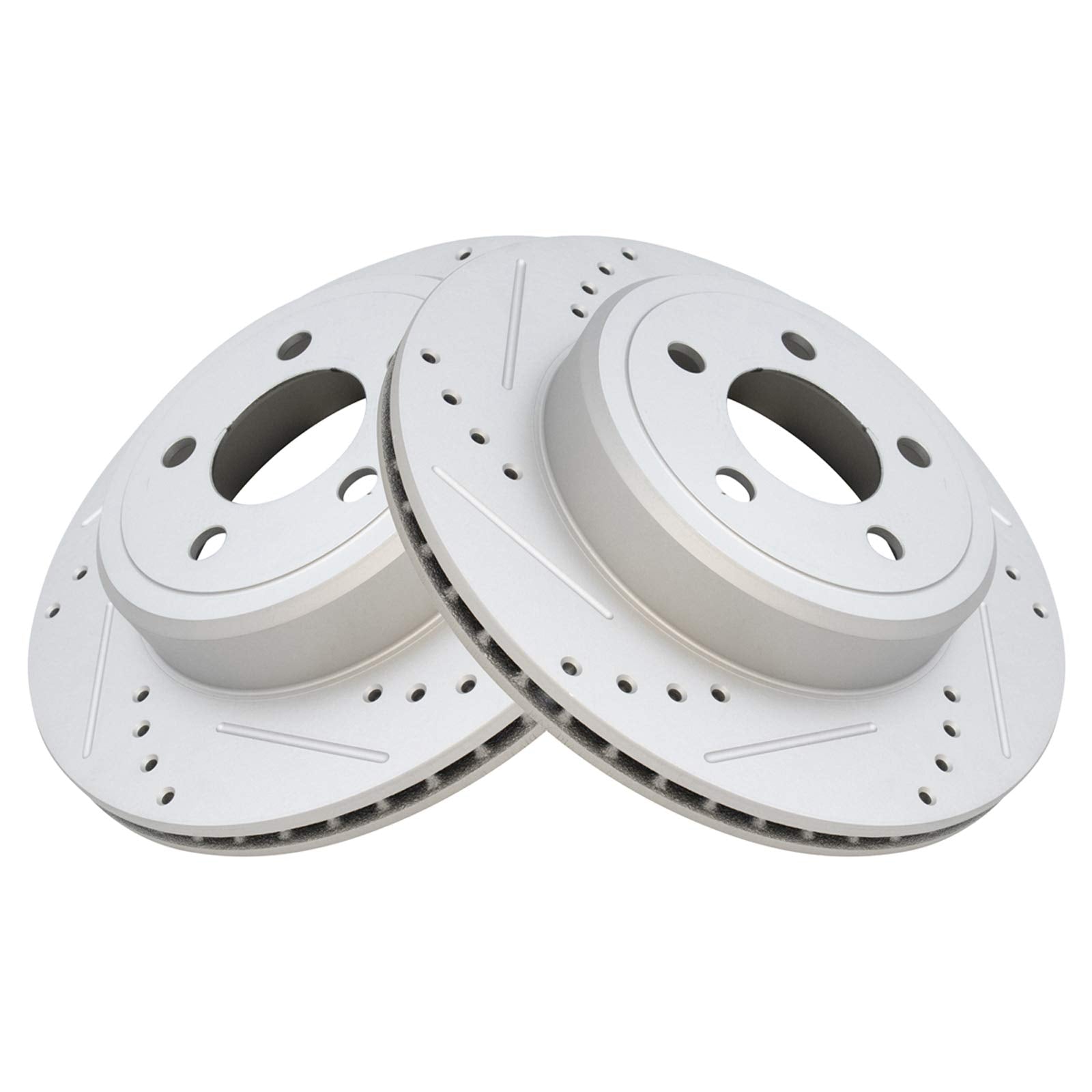 Trq Rear Performance Brake Rotors Set Premium G-Coated Compatible With 2005-2021 Chrysler 300 2009-2022 Dodge Challenger 2006-20