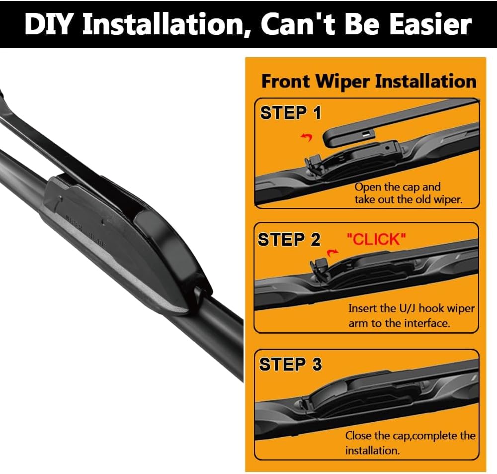 Autoboo 22 + 22 Windshield Wipers For F150 2024 2023-2009,Silverado 1500 2024-2019,Sierra 1500 2024-2019,Ram 1500 2018-2011 Orig