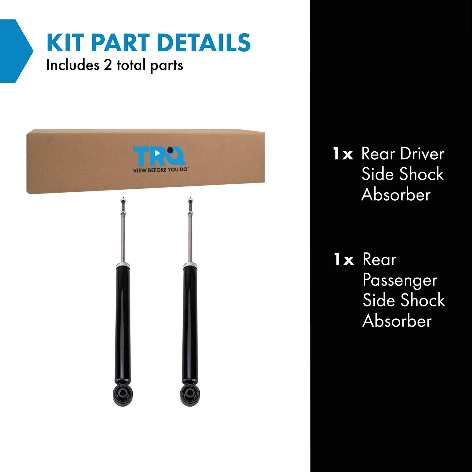 Trq Rear Shock Absorber Set Compatible With 2012-2022 Nissan Versa 2014-2019 Versa Note