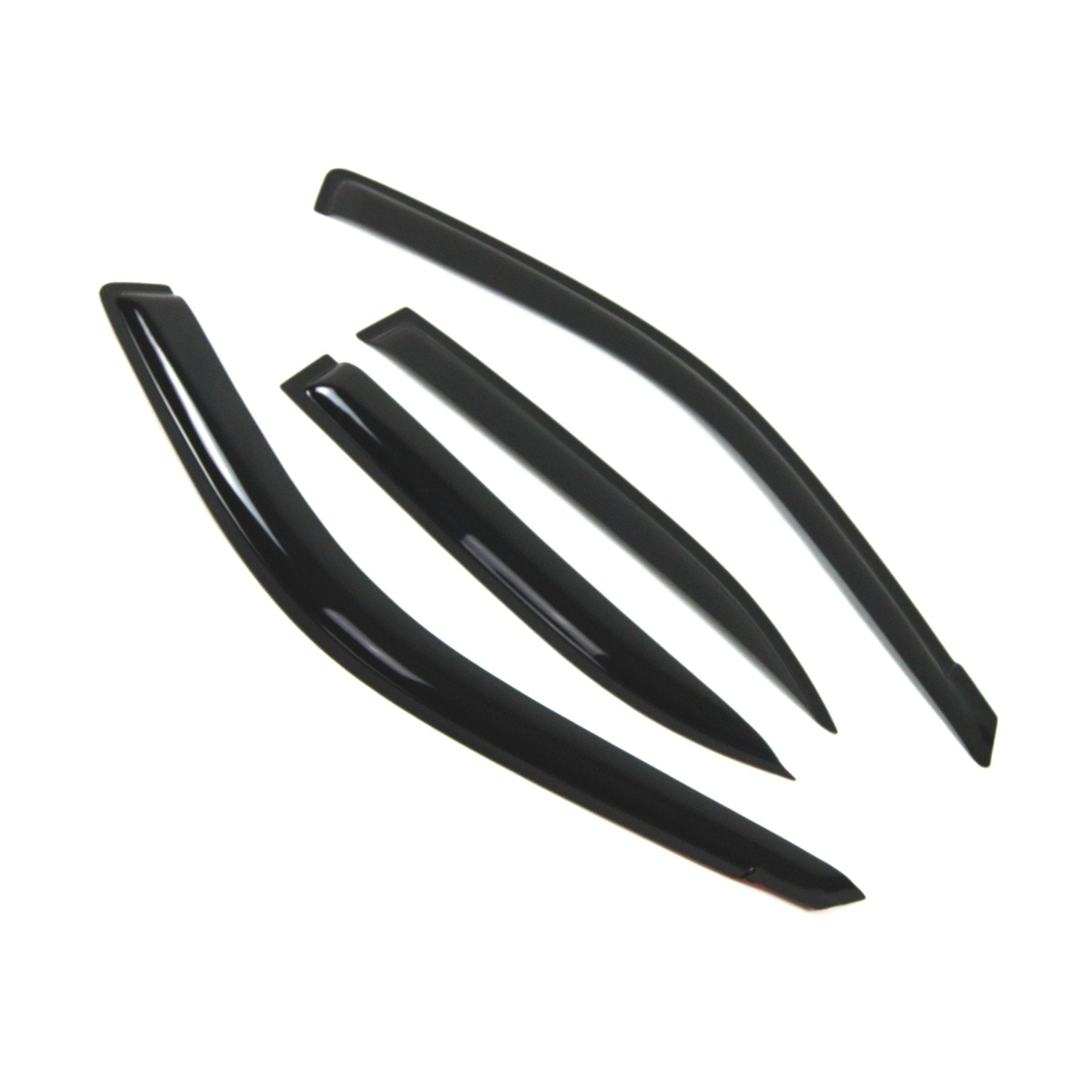 Tuningpros Window Visor Compatible With 2000-2005 Hyundai Accent Sedan, Dgwv2-248 Outside Mount Deflector Rain Guard Dark Smoke,