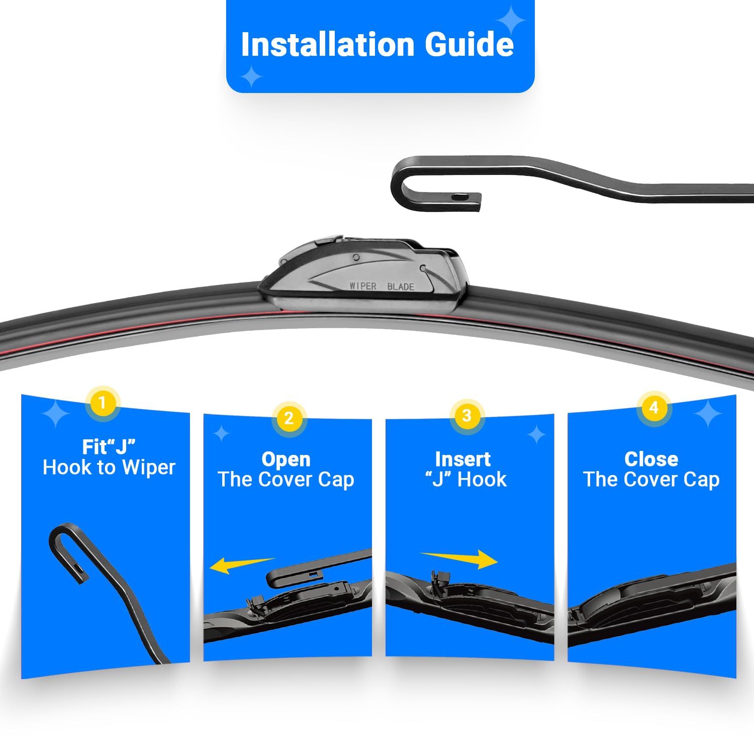 Raintok Windshield Wiper Blades Replacement For 2007-2014 Cadillac Escalade Esv Ext & 2008-2013 Chevy Suburban 1500 2500 & 2008-