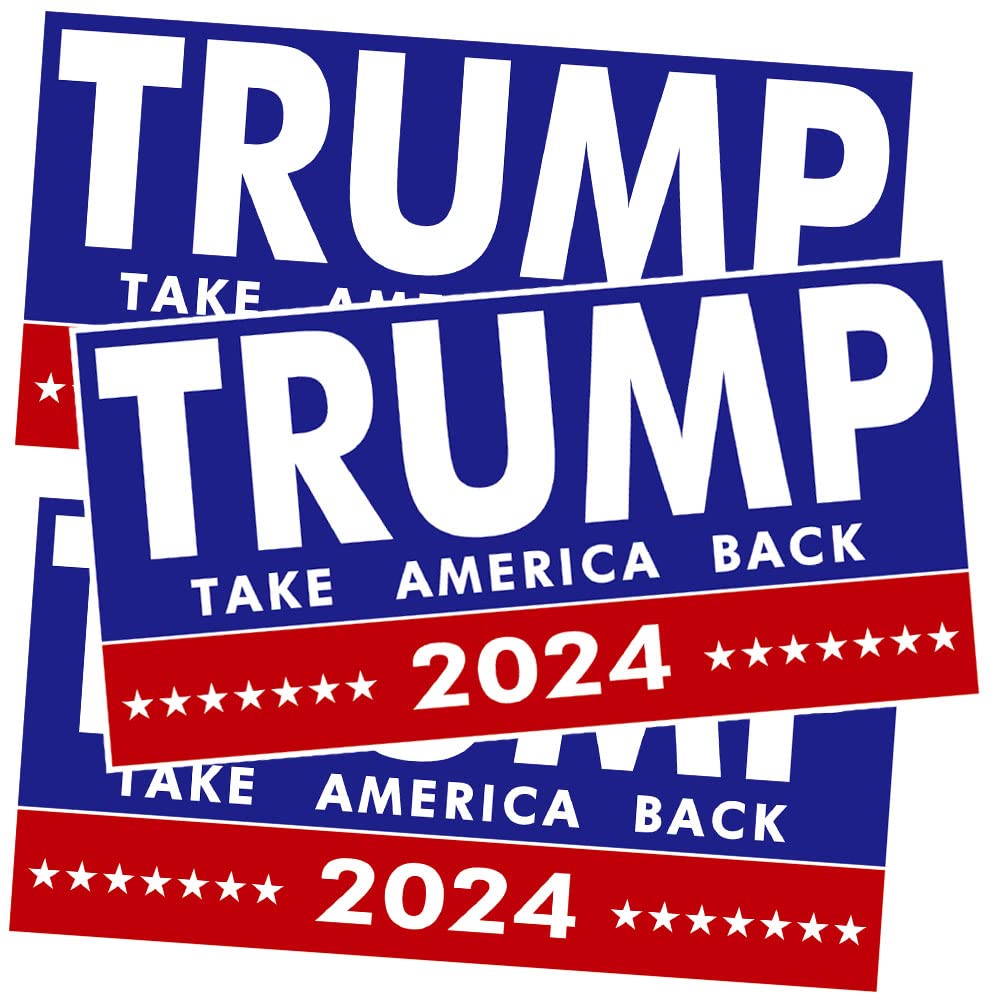 Sbb 3 Pack 8Inchx4Inch Trump 2024 Sticker, Big Letters Car Decal, President Donald Trump Take America Back Bumper Sticker Fadepr