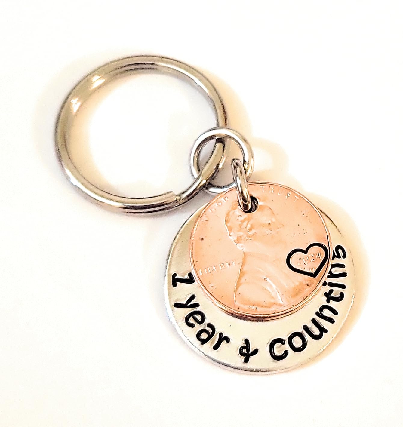 1 Year & Counting 1St Wedding First Anniversary Year Coin Lucky Penny Gift For Him Or Her Husband Wife