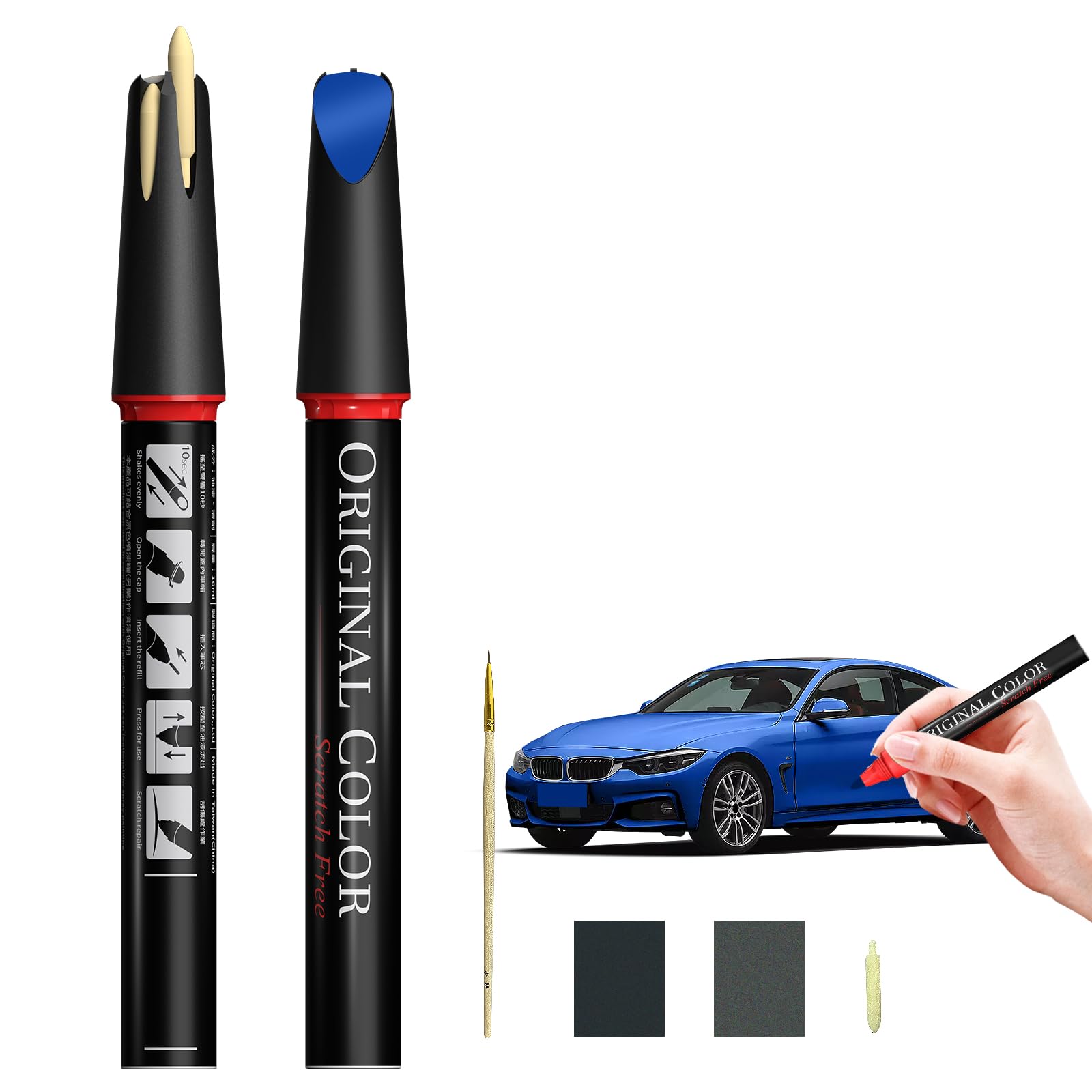 Carhoo 482 Toledo Blue Touch Up Paint Suitable For BMW, Genuine Custom Color Absoulutely Without Color Differences (16ml)
