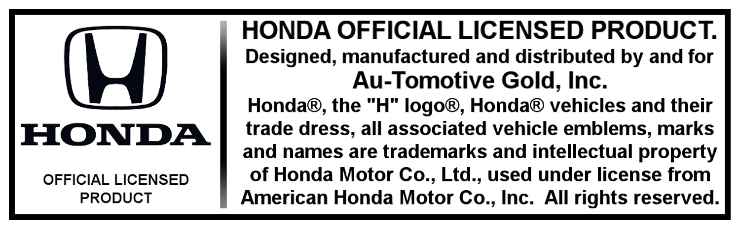 Au-Tomotive Gold Uv Print Polycarbonate License Plate Frame For Honda Civic Si (Black)