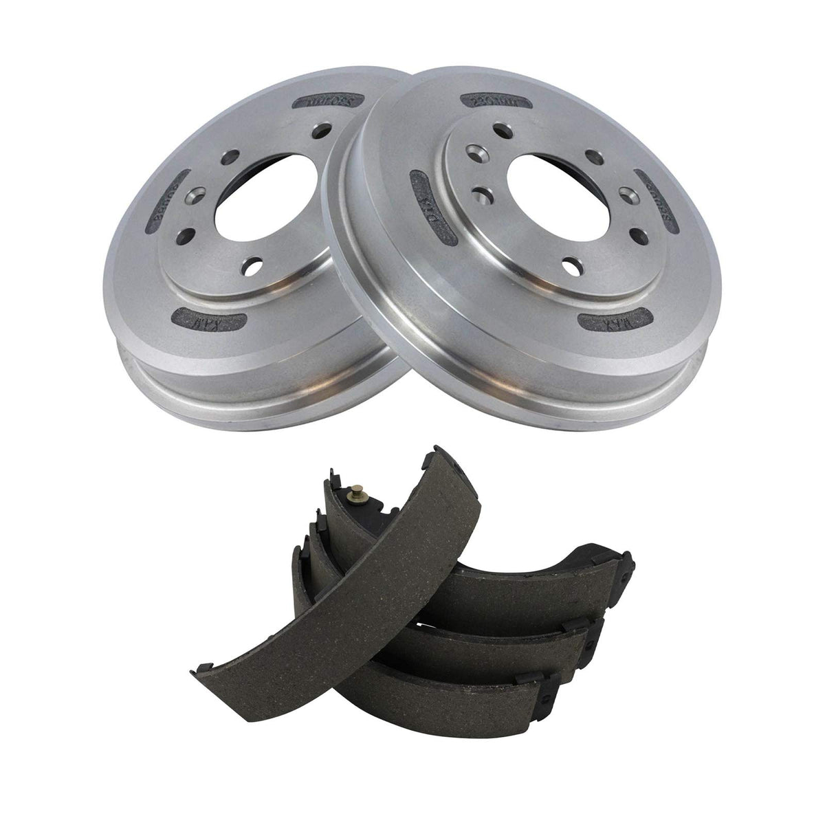 TRQ Rear Brake Drum & Shoe Kit Compatible with Ford Escape Mazda Tribute Mercury Mariner