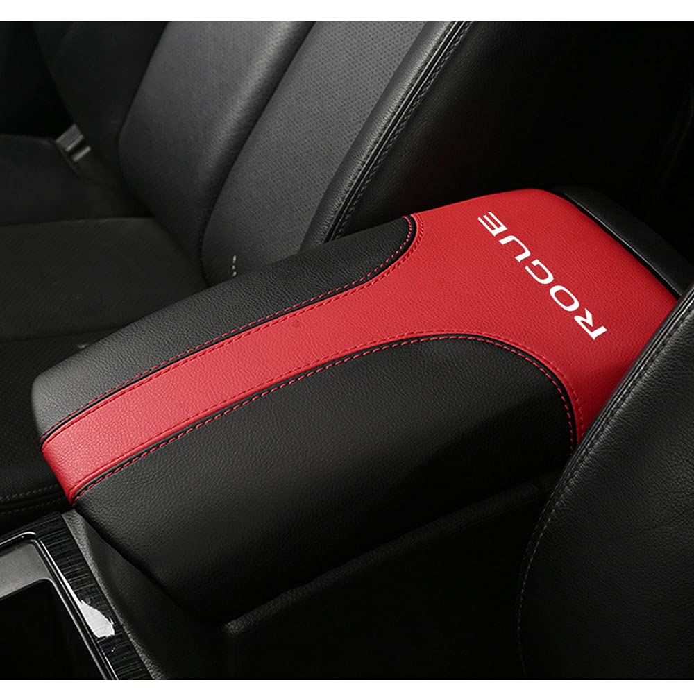 Xiter Car Armrest Cover Saver, 1 Pc Center Console Leather Pad Fit For Nissan Rogue 2014-2020, 2017-2022 Rogue Sport Central Con