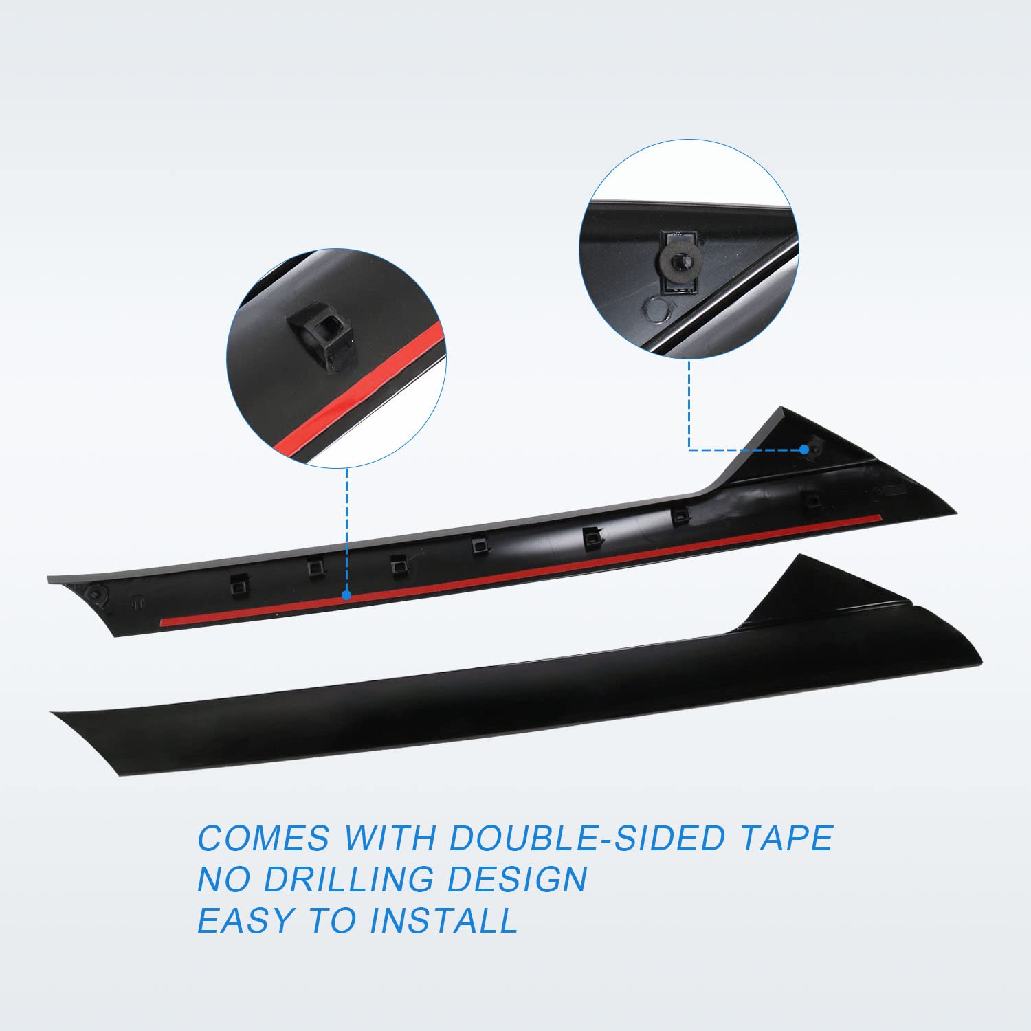 Carmocar A-Pillar Front Molding Windshield Outer Trim Replacement For 2011-2019 Ford Explorer 4 Door Utility (Left & Right) Repl