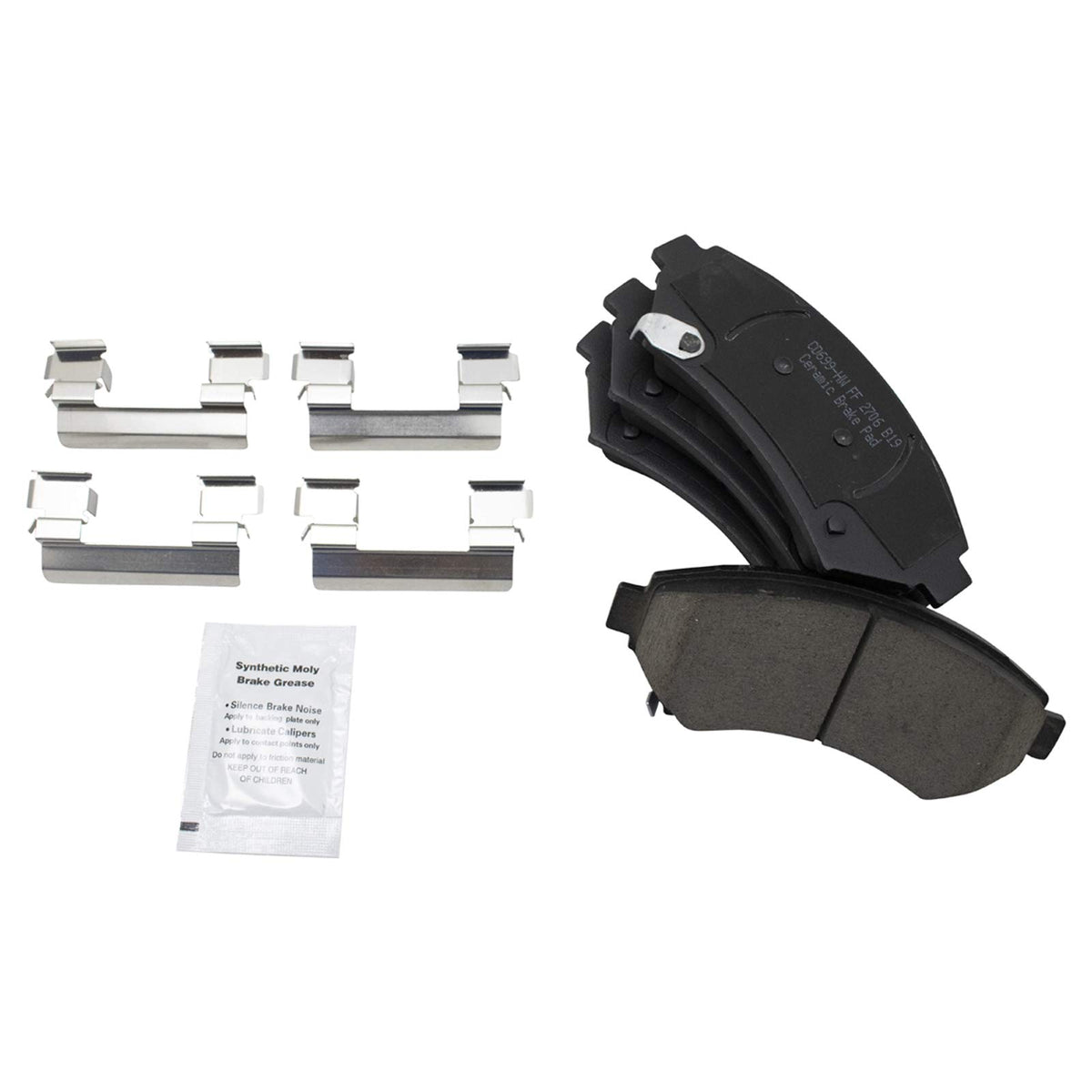 TRQ Front Posi Ceramic Brake Pad Kit for Chevy Pontiac Cadillac Buick