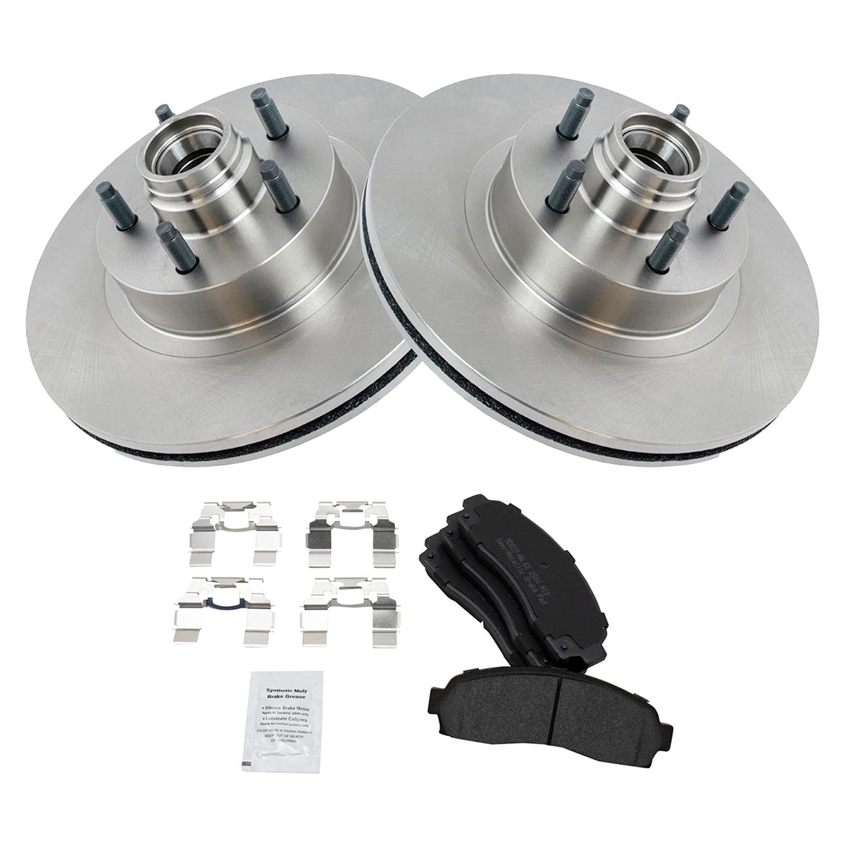 Trq Front Brake Pad & Rotor Kit Brake Pads Brake Rotor Semi-Metallic Compatible With 2001-2003 Ford Explorer Sport 2001-2005 Exp