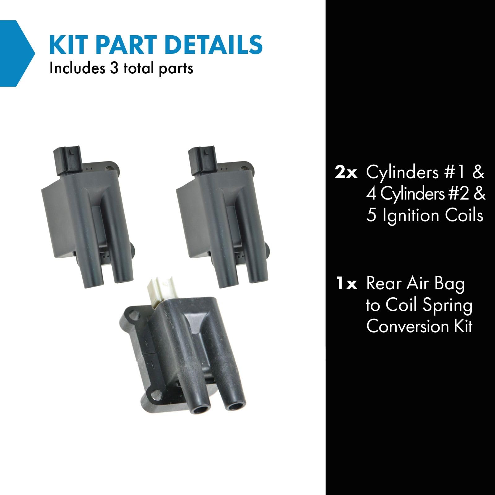 Trq Ignition Coil Set Compatible With 1997-2002 Mitsubishi Montero 1997-2004 Montero Sport