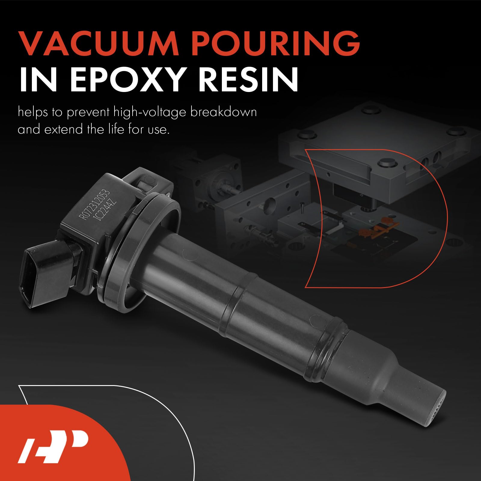 A-Premium Set Of 4 Ignition Coil Pack Compatible With Toyota Corolla 2009-2010, Camry 2002-2011, Rav4 2001-2008, Highlander 2001