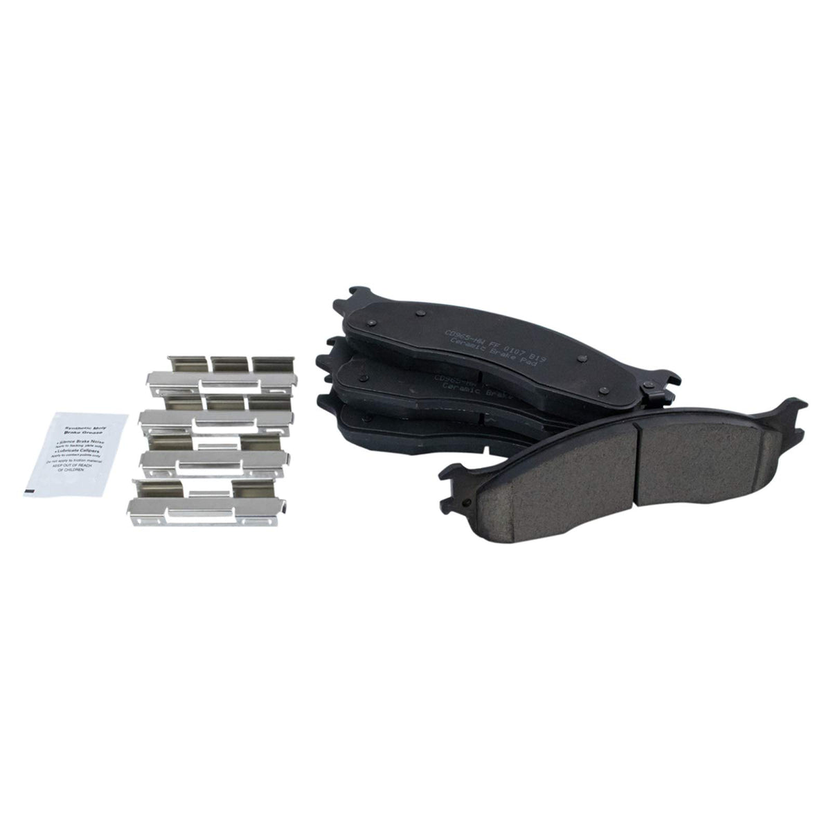 TRQ Front Brake Pads Ceramic Compatible with 2006-2008 Dodge Ram 1500, 2003-2008 Ram 2500, 3500