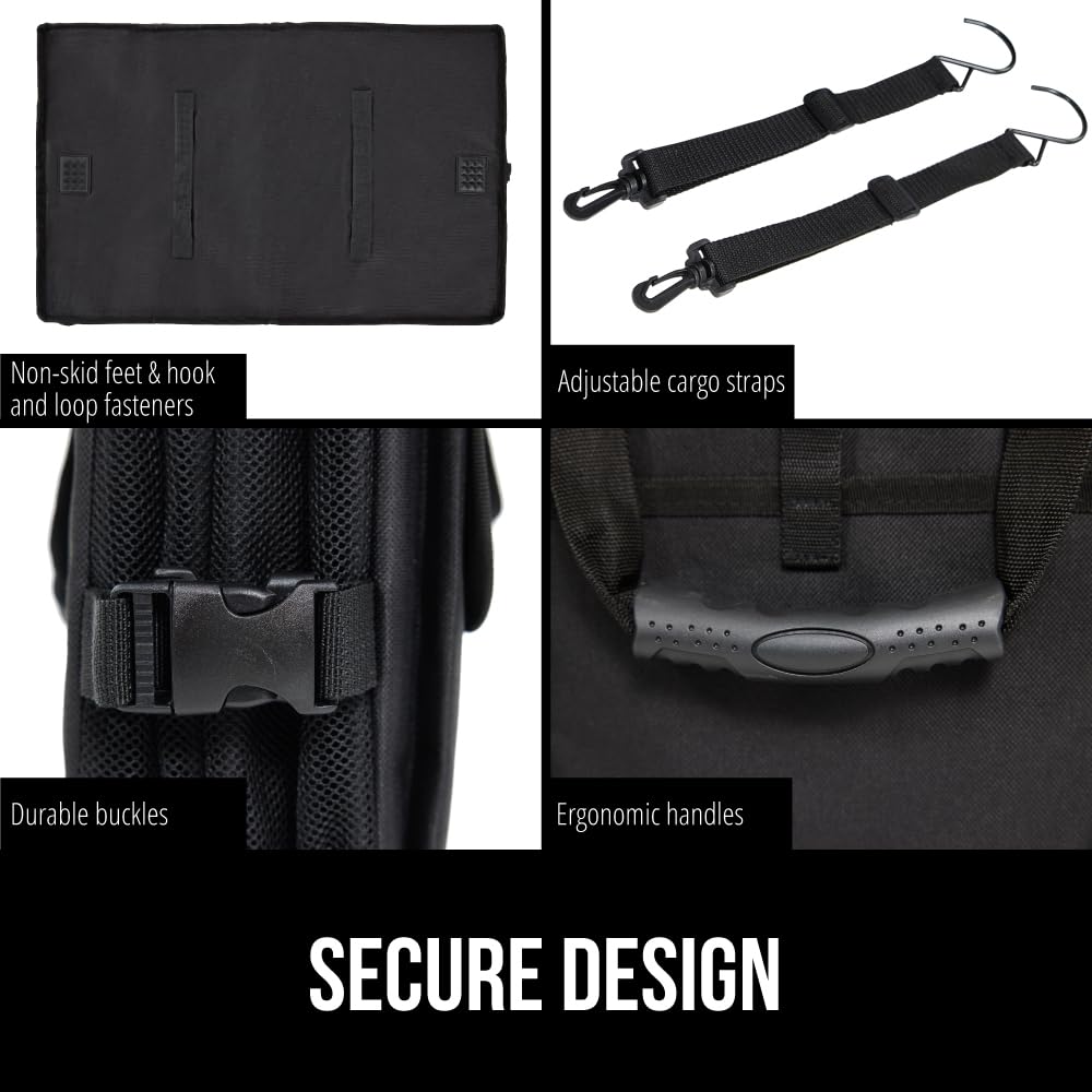 Gorilla Grip Large Capacity 2 Pack Trunk Storage Organizers, Slip and Water Resistant Collapsible Organization Container for Car