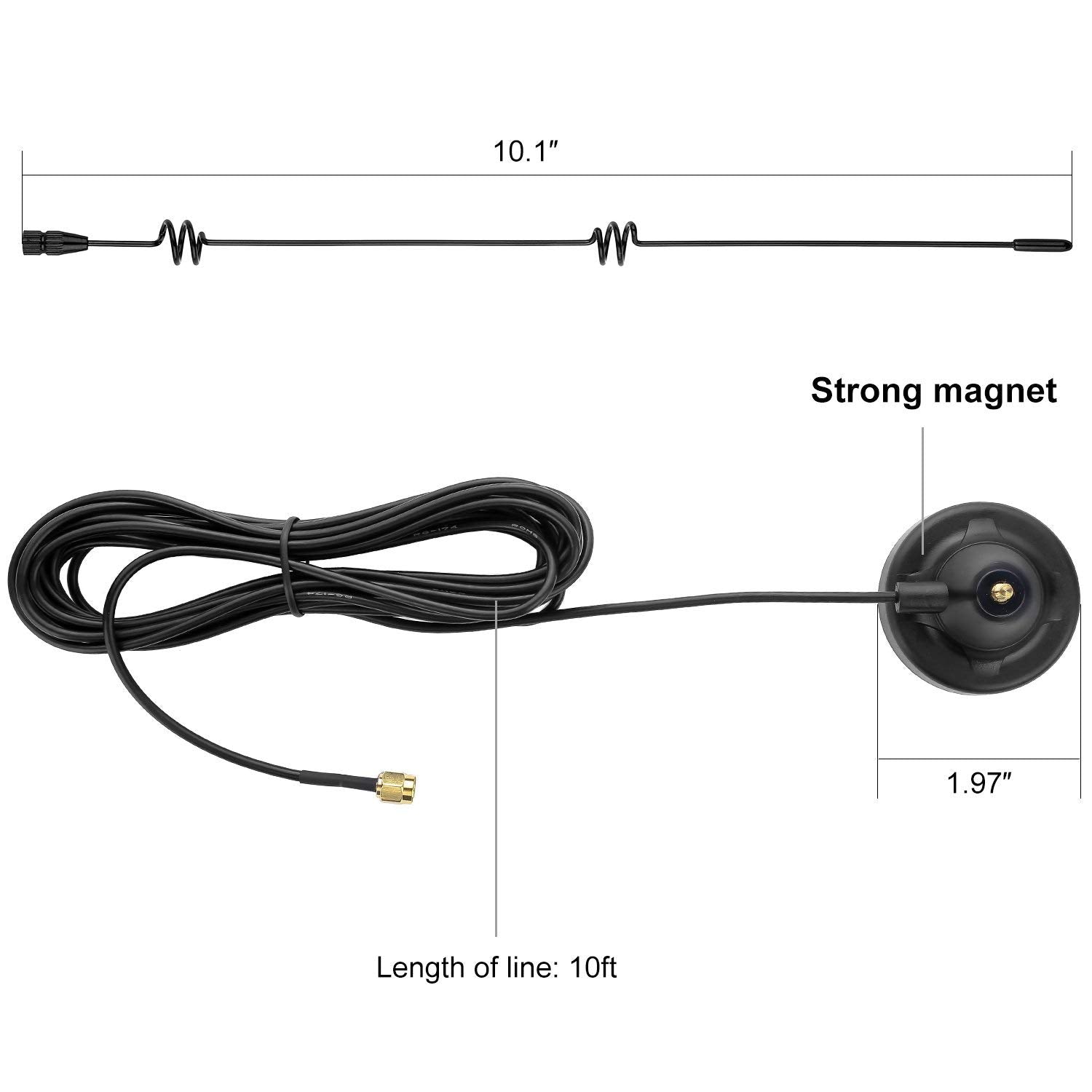 Longer/Stronger 7Db Power Cable With 13.5 Ft Extension Cable Amtifo H2