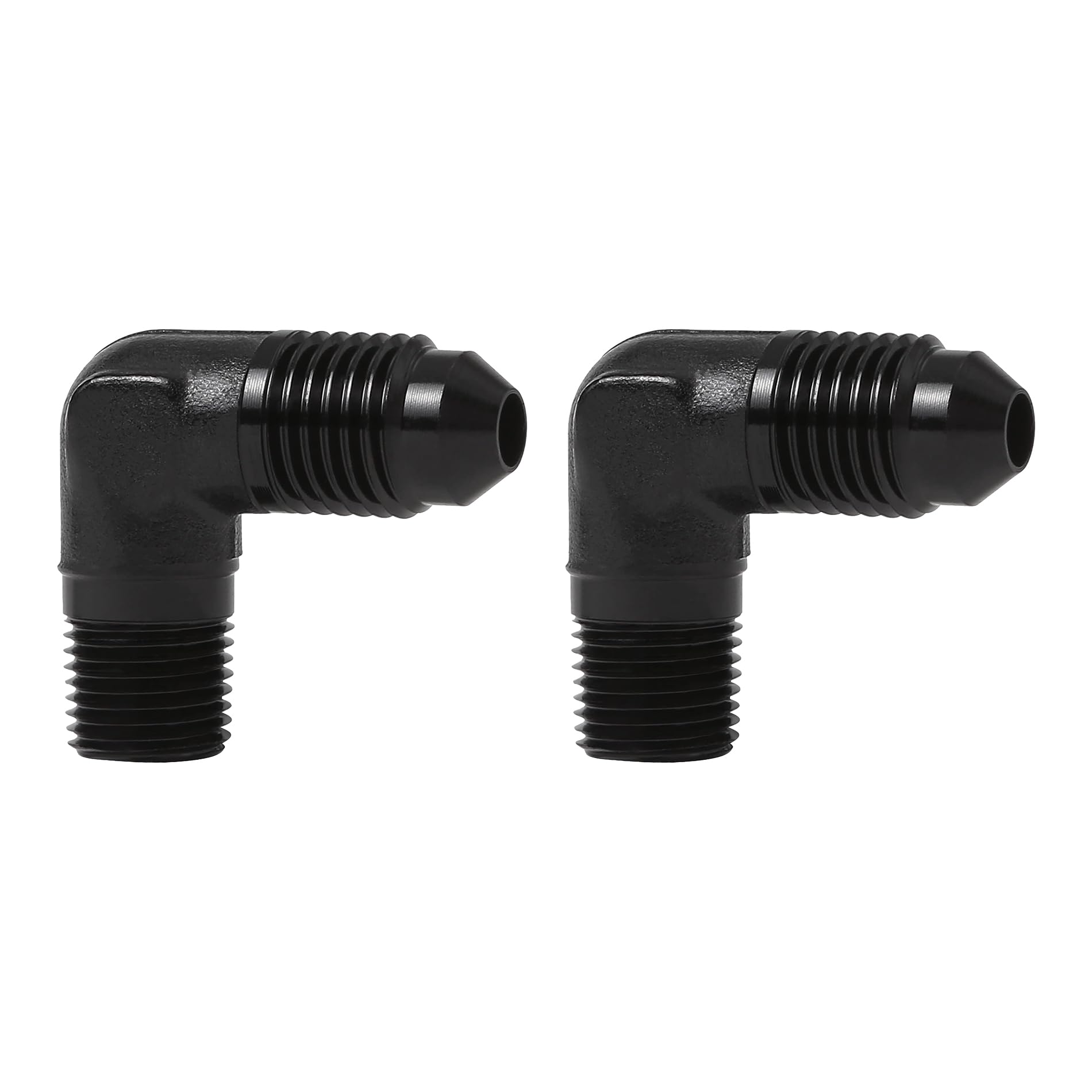 Evil Energy 4An To 1/8'' Npt Male 90 Degree Fitting Adapter Aluminum 2Pcs