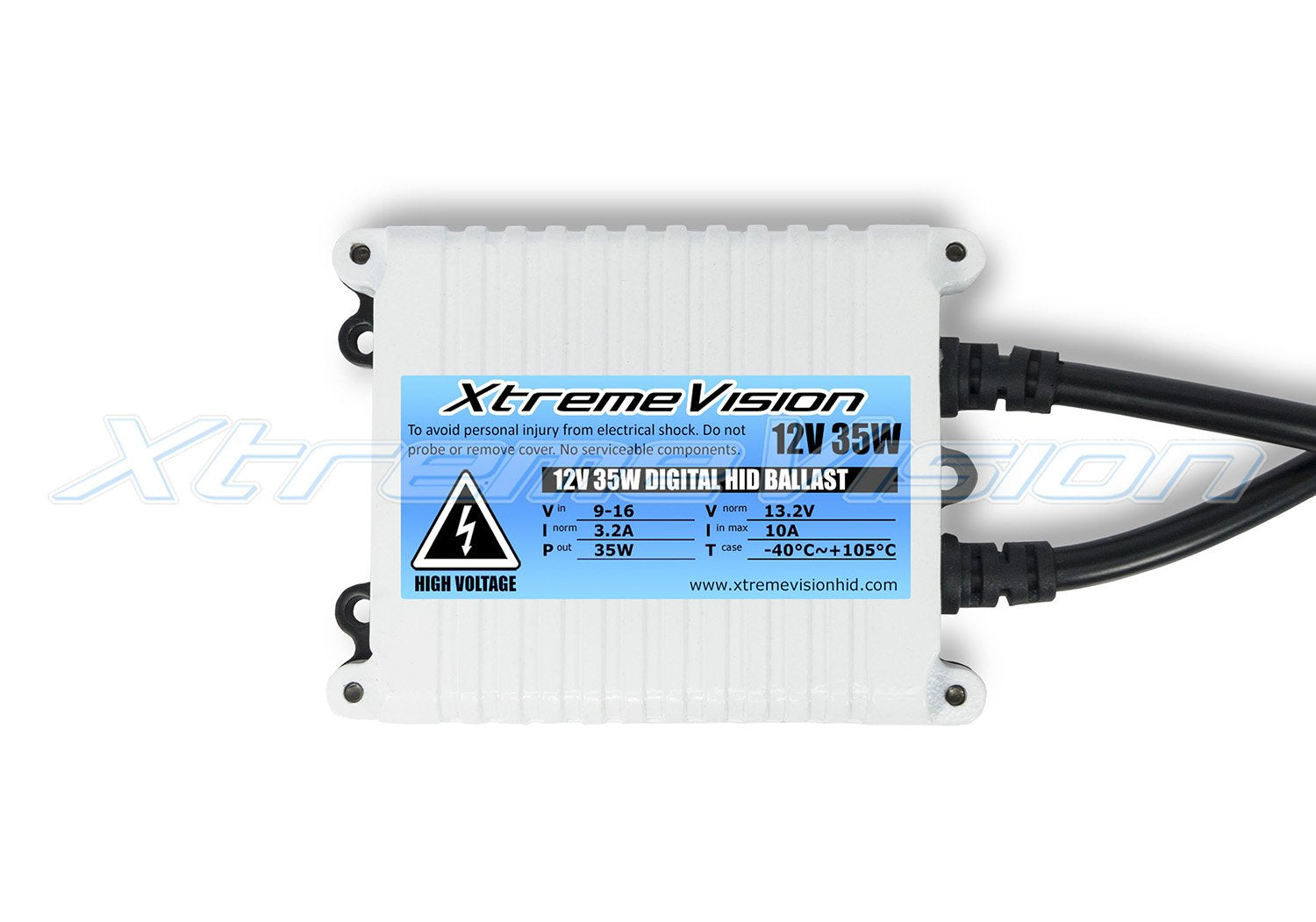 XtremeVision H13 Bi-Xenon 6K 35W AC Xenon Bundle - Xenon Headlight Bulb with Slim AC Ballast - 9008, 6000K Light Blue - Xenon Bulbs - 1 Pair