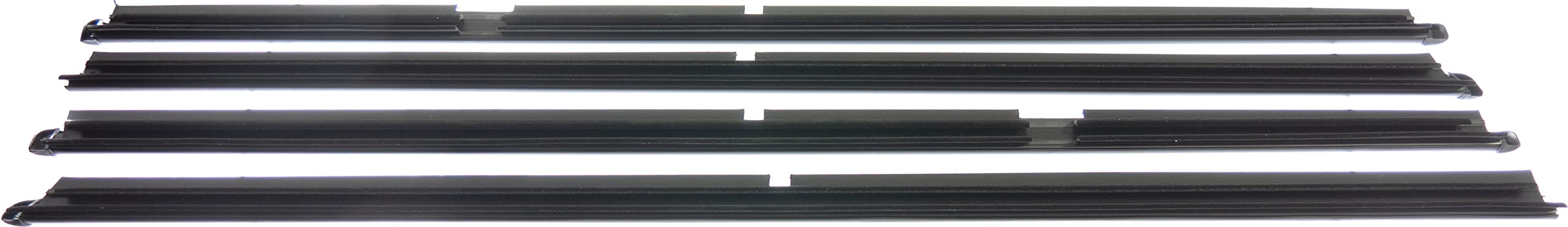 APDTY 4-Door Window Outer Dew Wipe Weatherstrip Kit Fits 1999-2004 Jeep Grand Cherokee (Includes All 4 Outer Weather-Strip Dew W