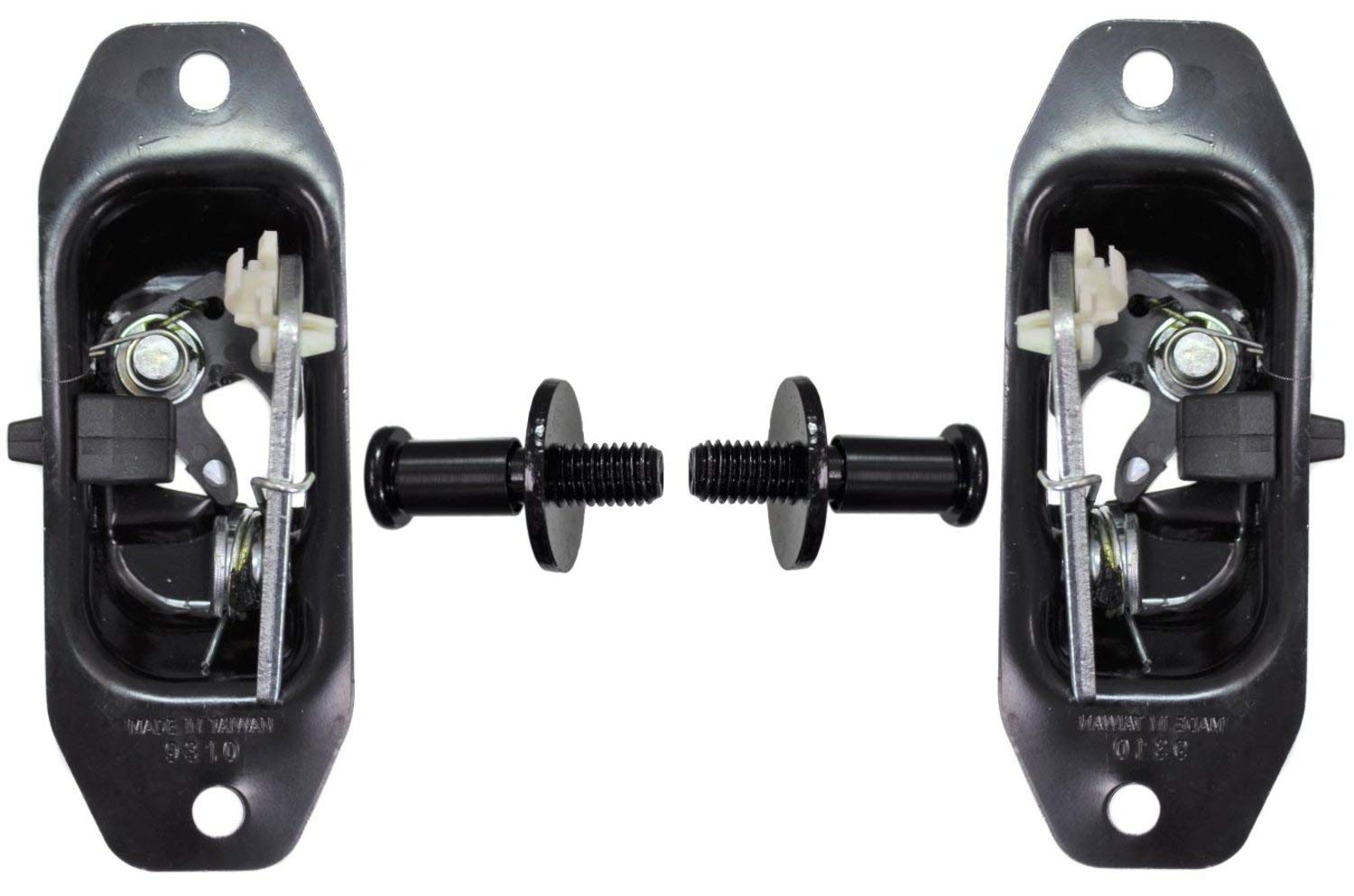 PT Auto Warehouse GM-7547-TGPS - Tailgate Side Latch - with Strikers Left/Right Pair, Replaces # 23158822, 23158823, 11547076, 1