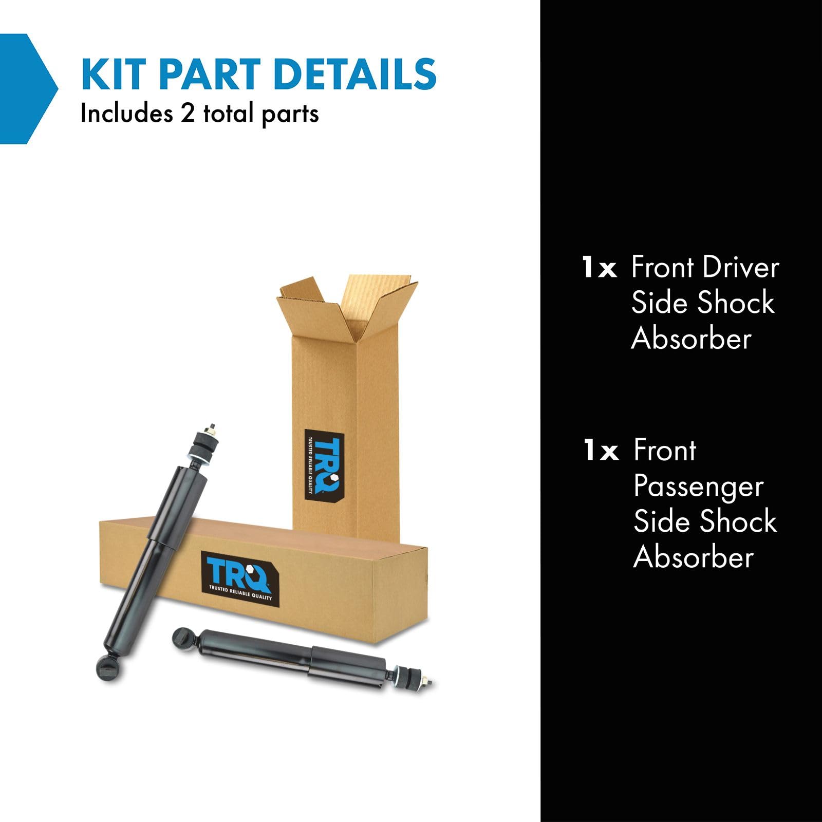 Trq Front Shock Absorber Set Compatible With 1997-2002 Ford Expedition 1997-2003 F-150 2004 F-150 Heritage 1997-1999 F-250 1998-