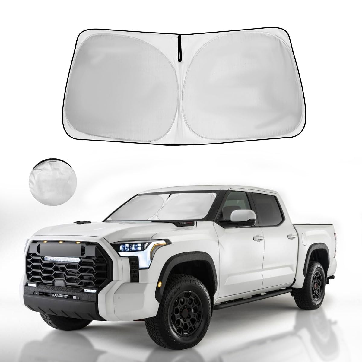 Upgraded Windshield Sun Shade Fit 2021 2020 2019 2017 2016-2007 Toyota Tundra Limited Sr5 Platinum Trd Pro Pickup Front Window S