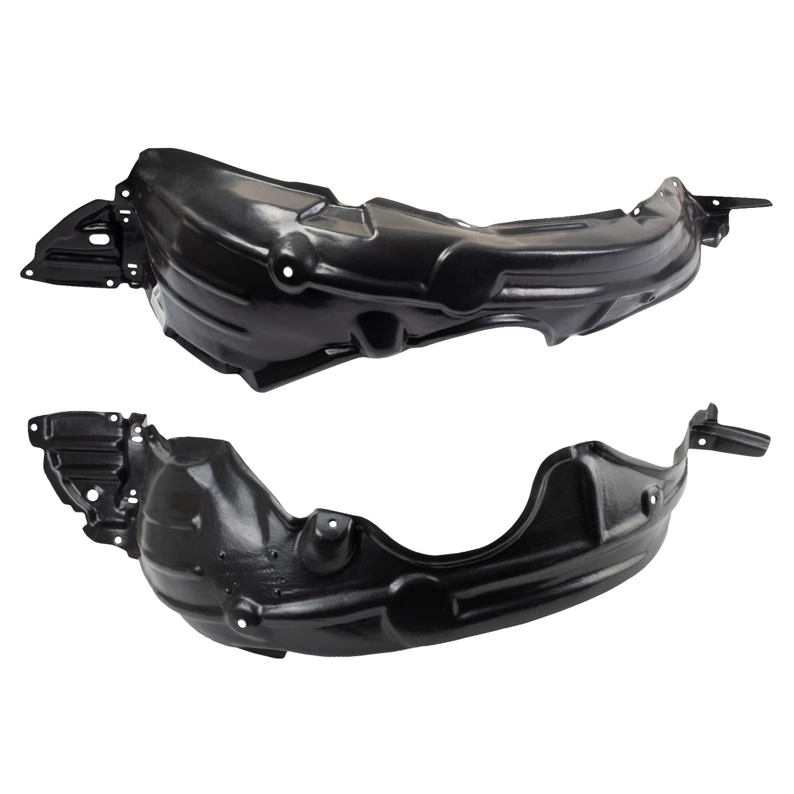 Trq Inner Fender Liner Set Compatible With 2007-2011 Toyota Yaris To1250120 To1251119