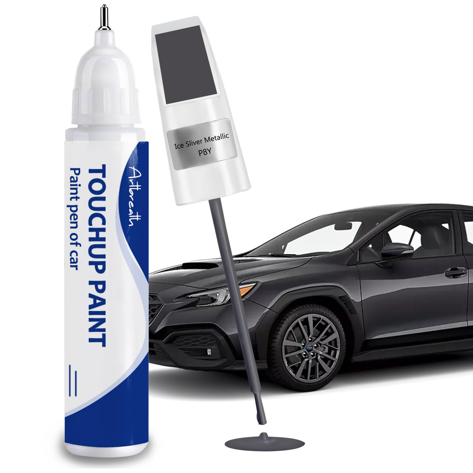 Magnetic Gray Metallic (P8Y) Touch Up Paint for Subaru-Exact Match-Chips and Nicks Car Paint Scratch Repair Kit Automotive Paint