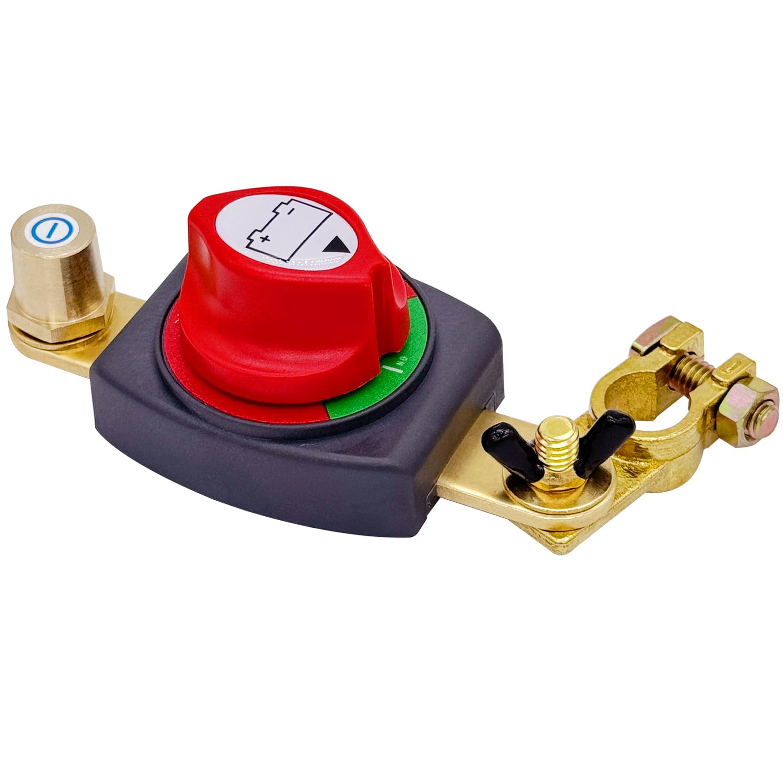 Ampper Top Post Battery Disconnect Switch, 12-48 V Battery Power Cut Master Switch Disconnect Isolator W/Negative Terminal For C
