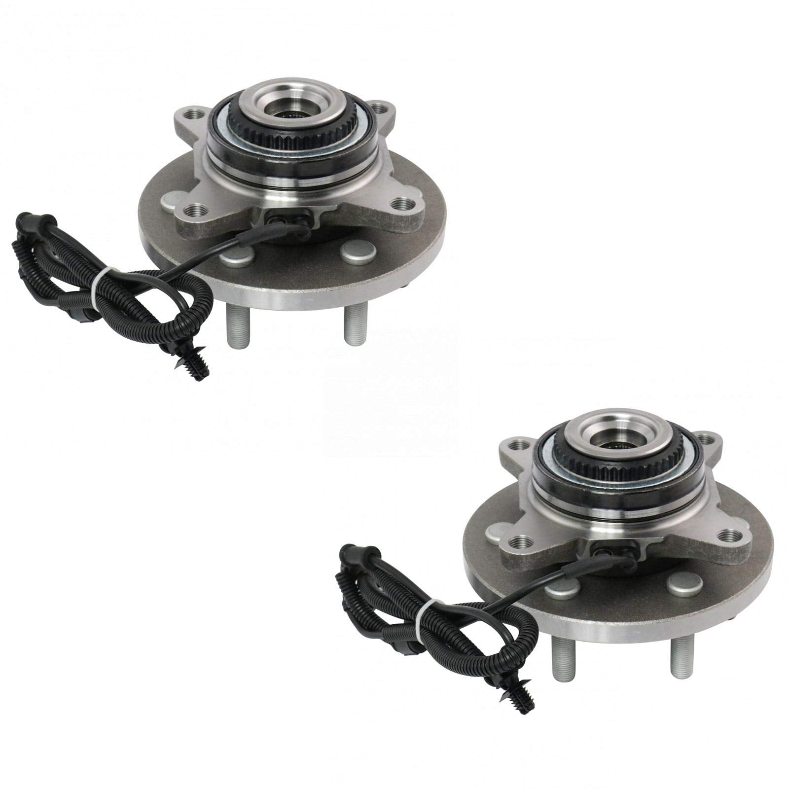 Trq Front Wheel Hub Bearings Assembly Set Driver & Passenger Side Compatible With 2015-2017 Ford F-150